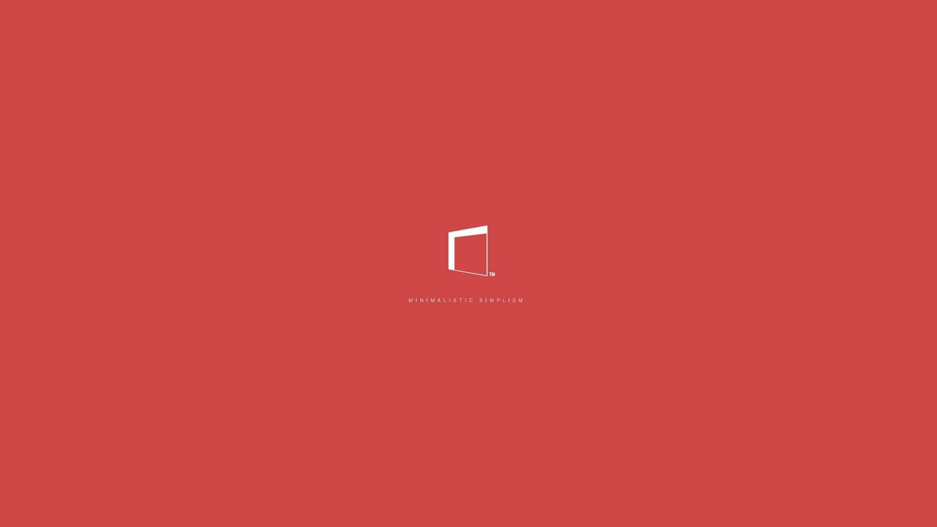 red, white door icon, solid red background, Full HD Desktop Wallpaper