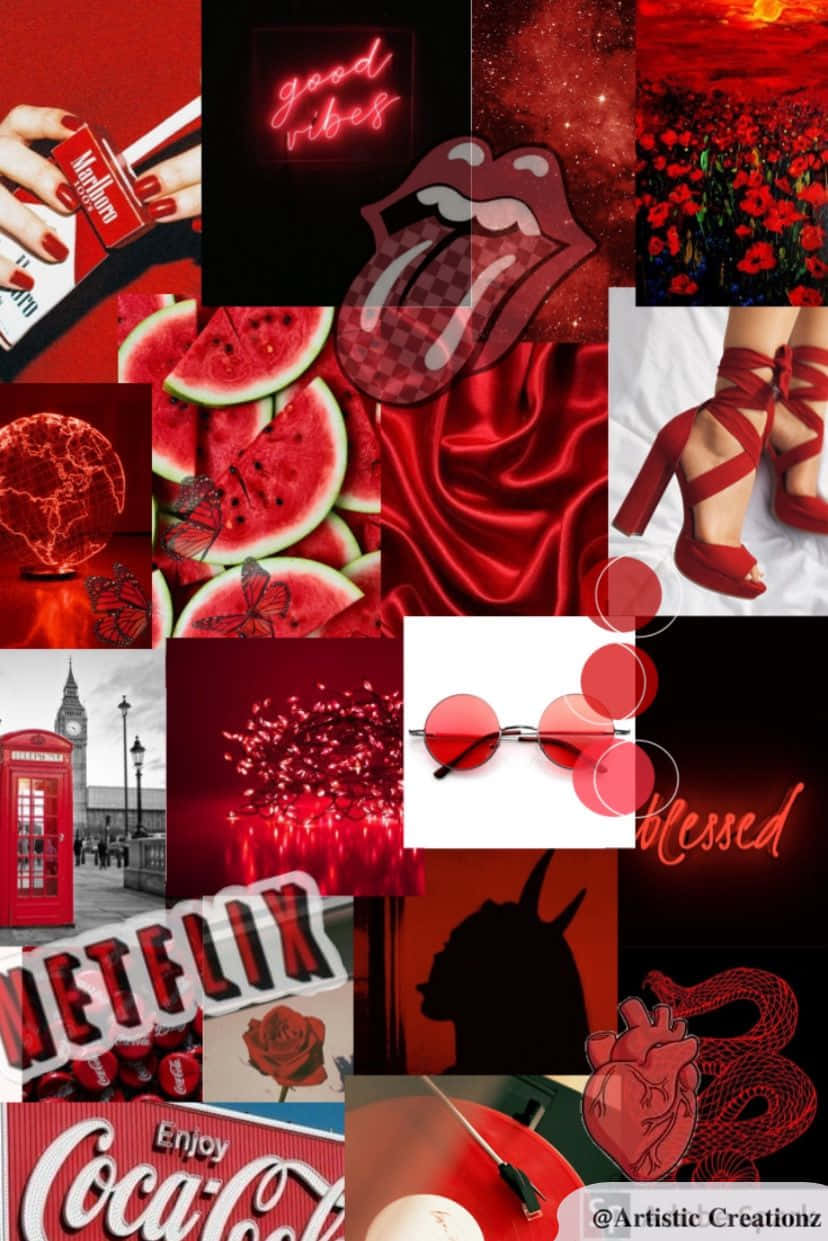 vibrant red, watermelon slices, lips, SD Phone Wallpaper