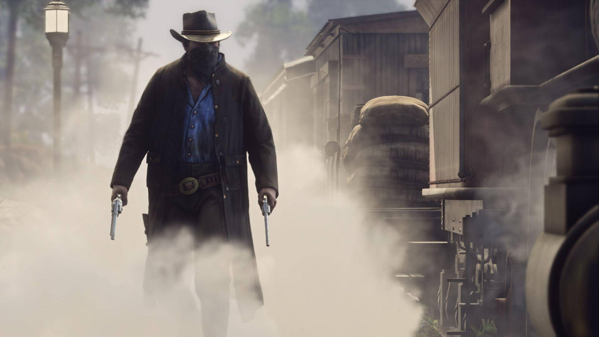 Red Dead Redemption 2, 4K, dust fog, Full HD Desktop Wallpaper