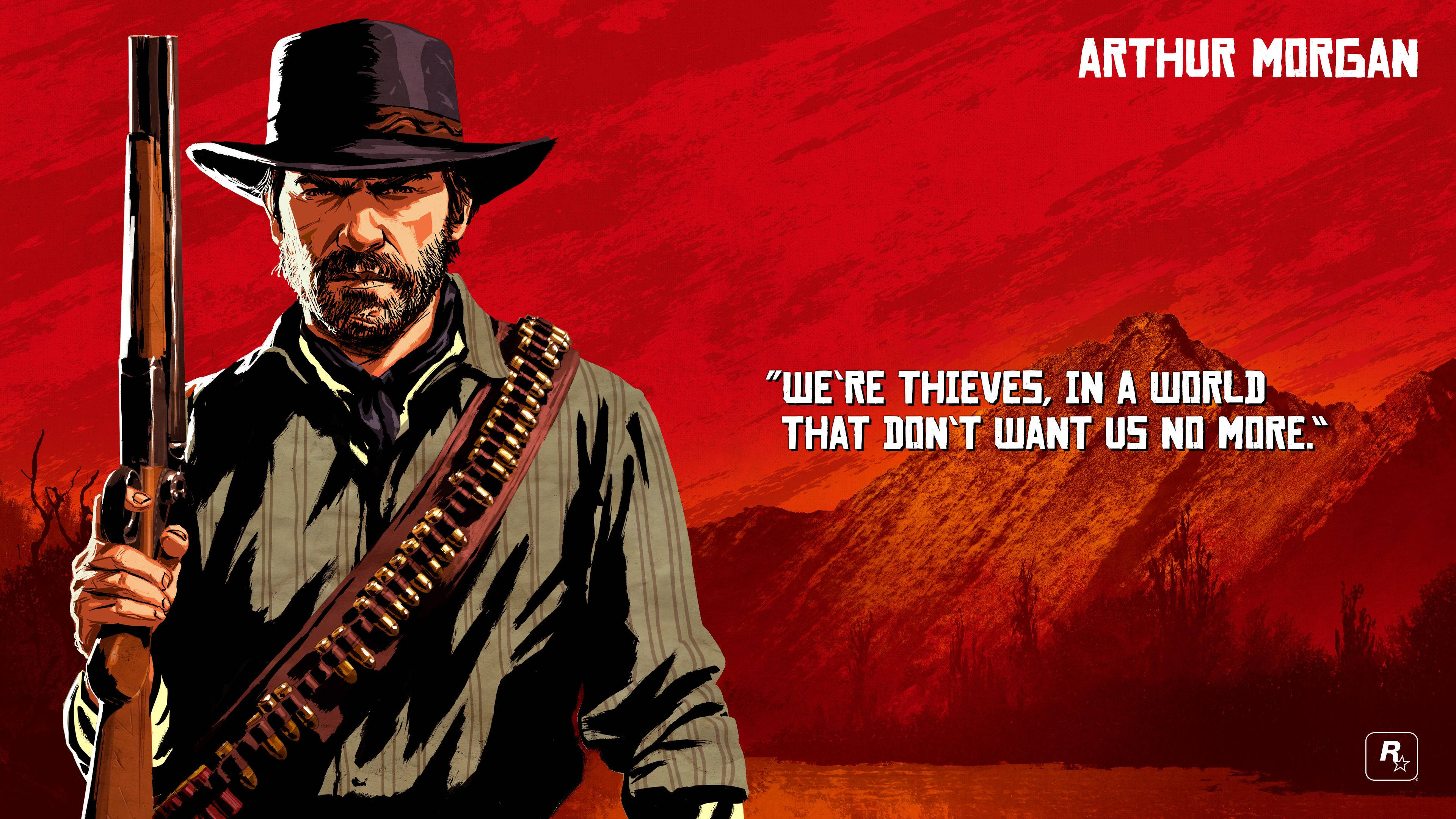 Red Dead Redemption 2, desktop, rugged cowboy, 4K Desktop Wallpaper