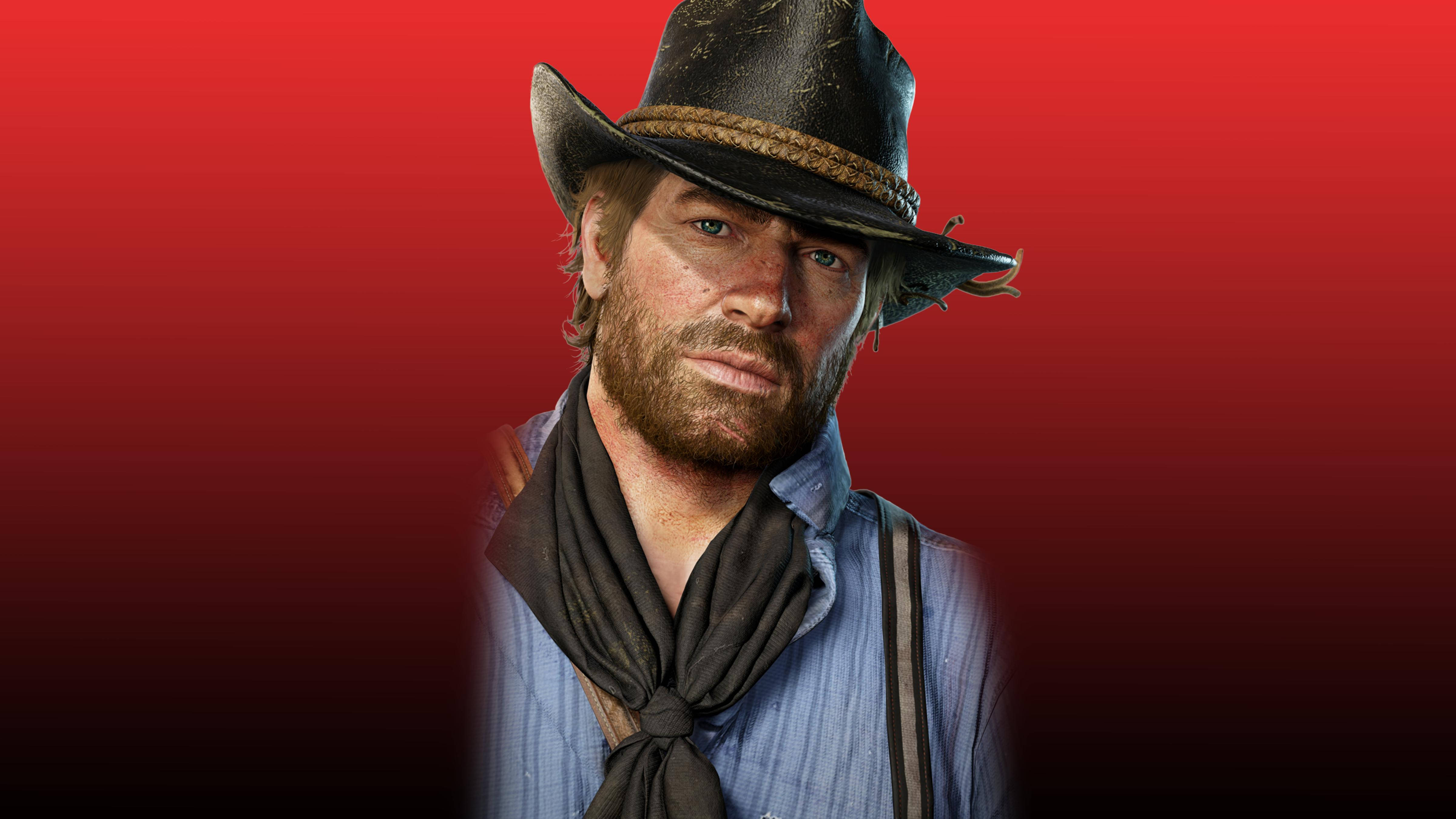 Red Dead Redemption 2, cowboy, beard, 4K Desktop Wallpaper