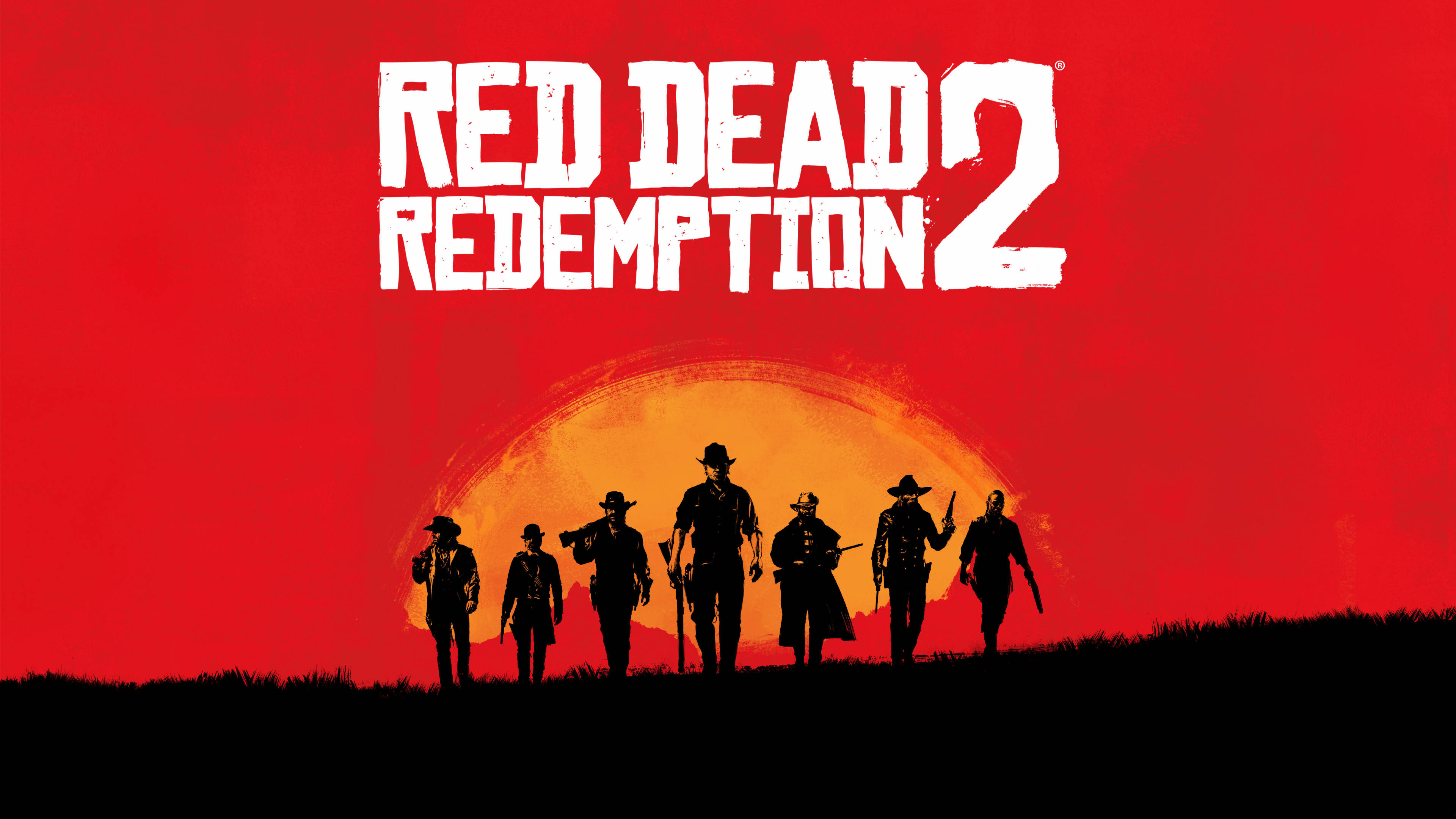 Red Dead Redemption 2, 4K, fiery red sunset, 4K Desktop Wallpaper