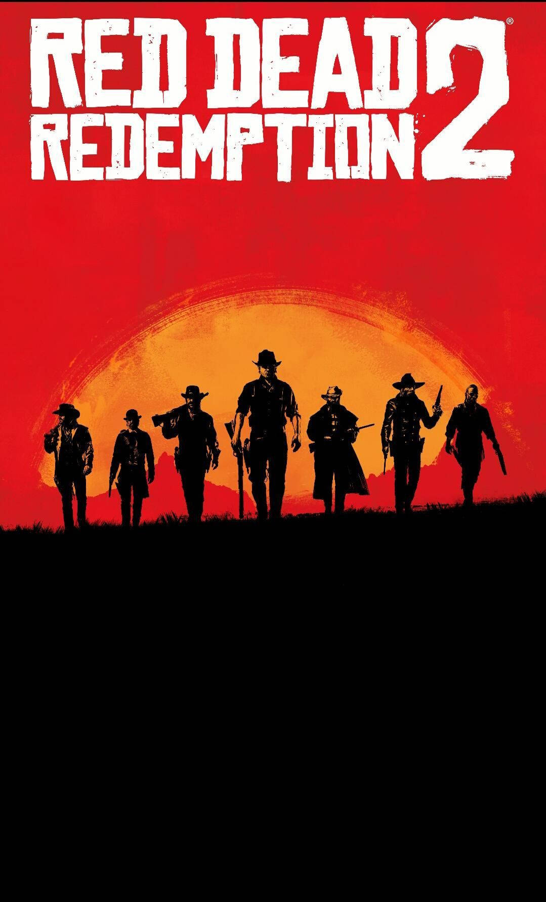 Red Dead Redemption 2, cowboys, fiery red sunset, HD Phone Wallpaper