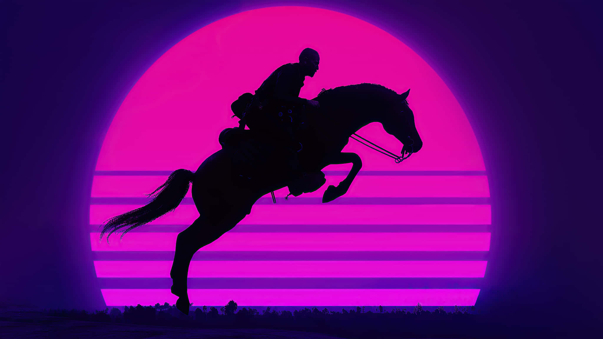 Red Dead Redemption, 4K, leaping horse, Full HD Desktop Wallpaper