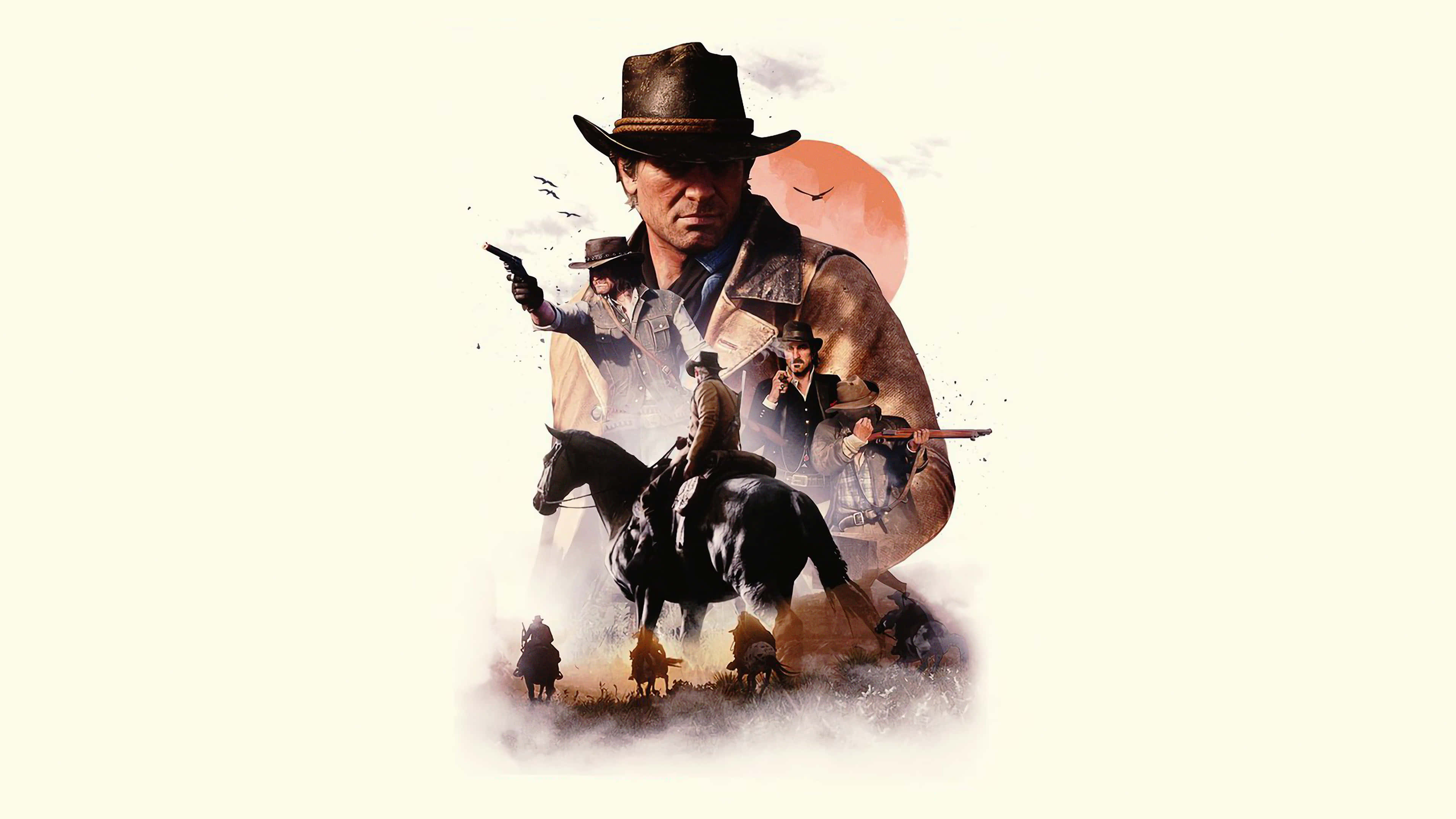 Red Dead Redemption, 4K, cowboys, 4K Desktop Wallpaper