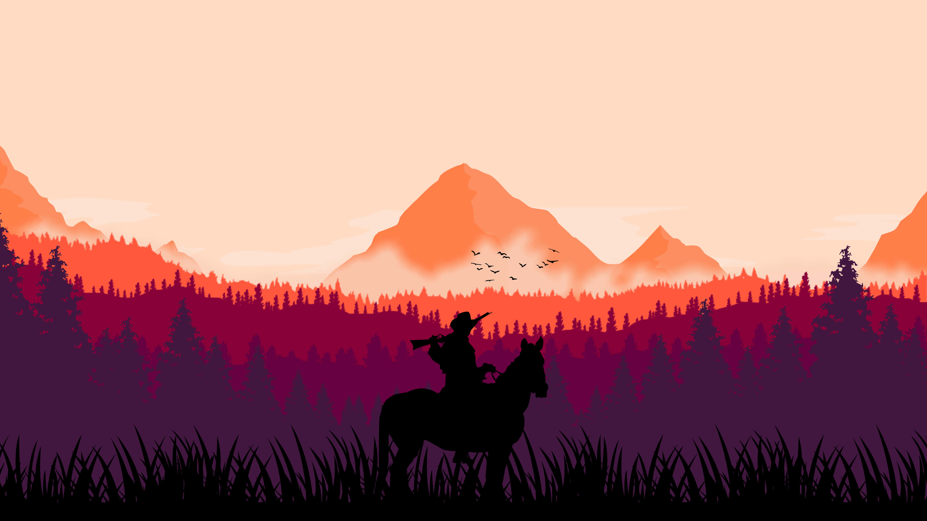 Red Dead Redemption, 4K, lone rider, 4K Desktop Wallpaper
