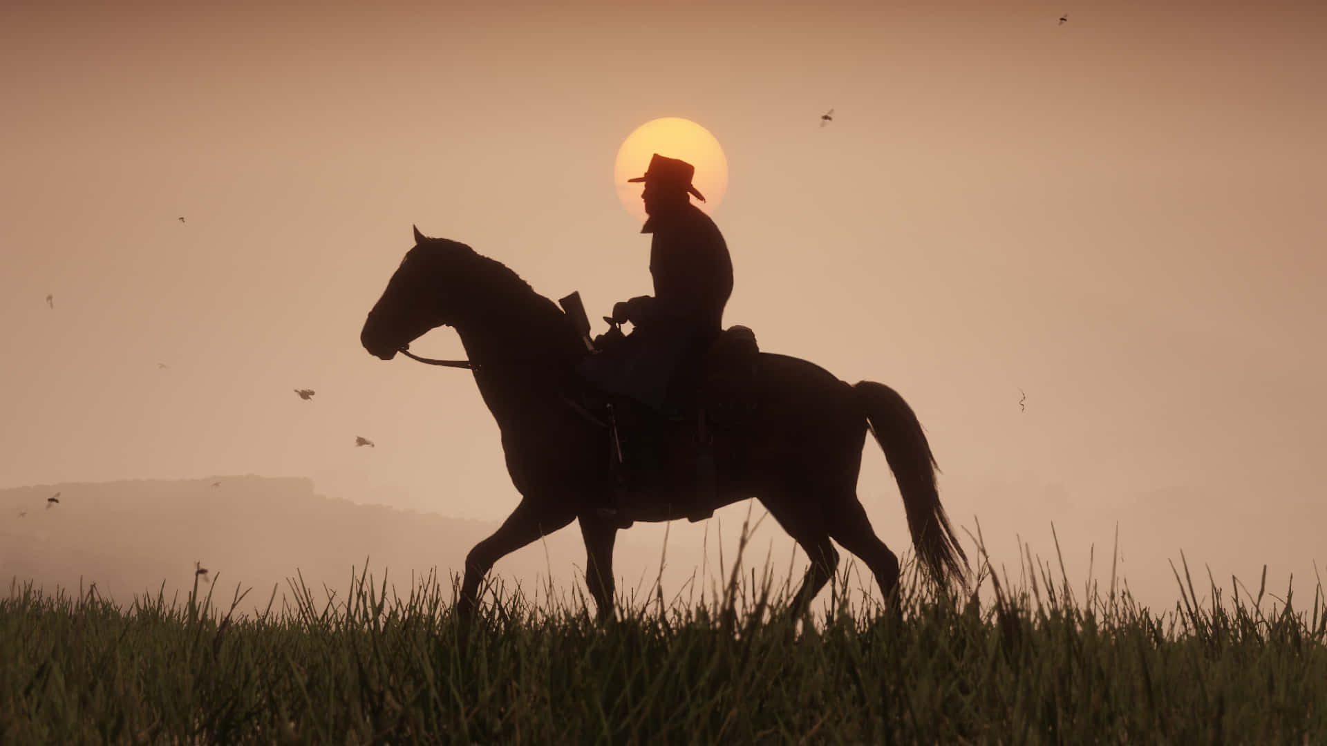 Red Dead Redemption 4K, cowboy, horseback, Full HD Desktop Wallpaper