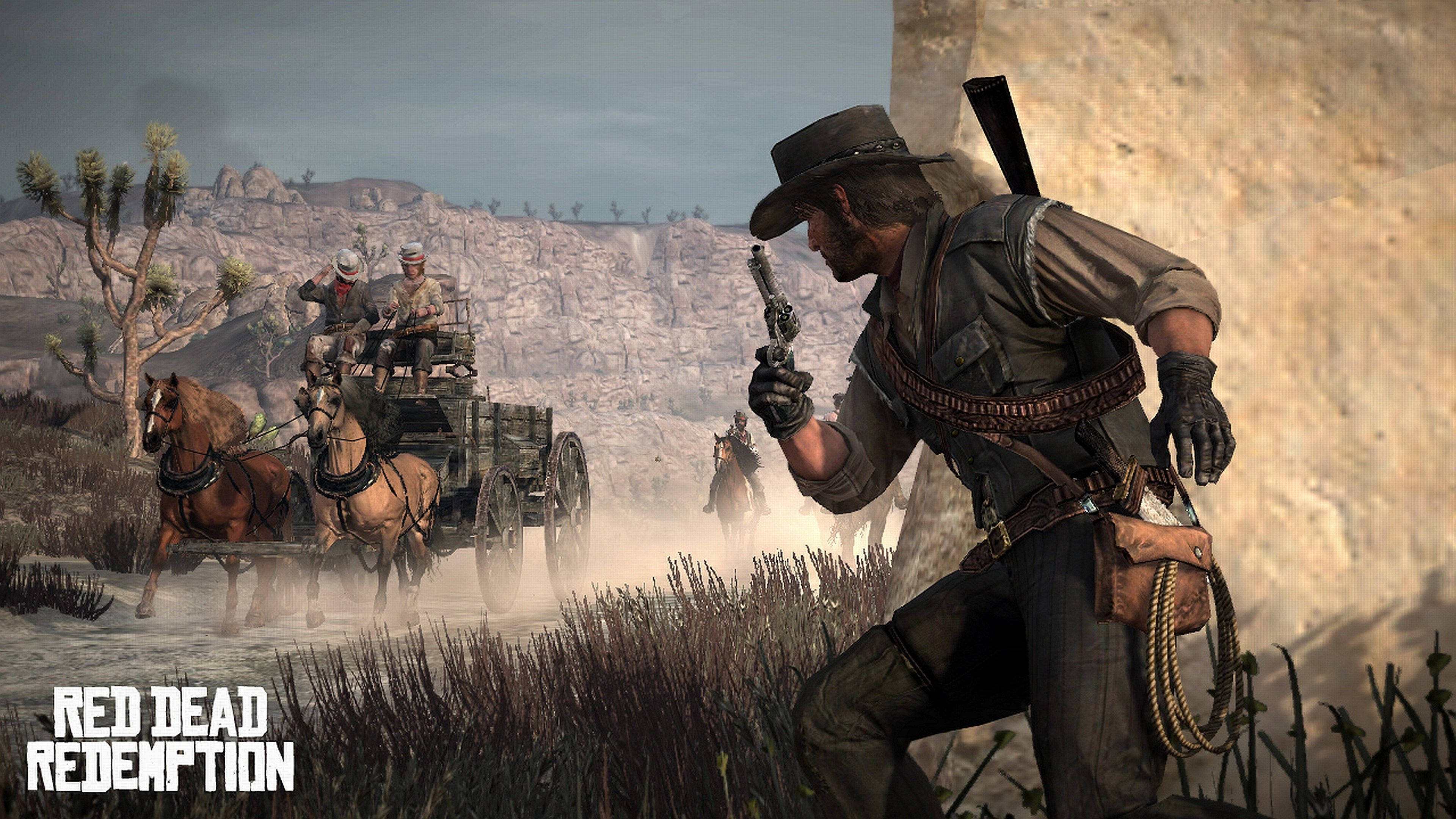 Red Dead Redemption 2, 4K, ambush scene, 4K Desktop Wallpaper