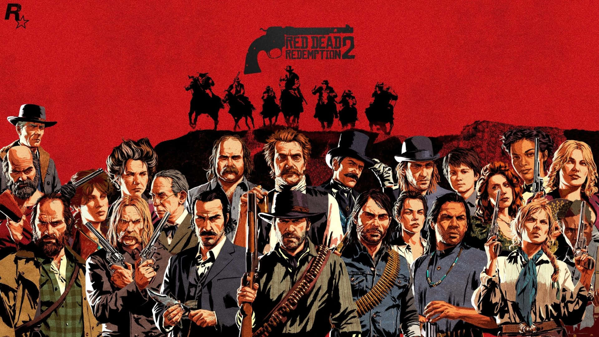Red Dead Redemption 2, Full HD, western characters, Full HD Desktop Wallpaper