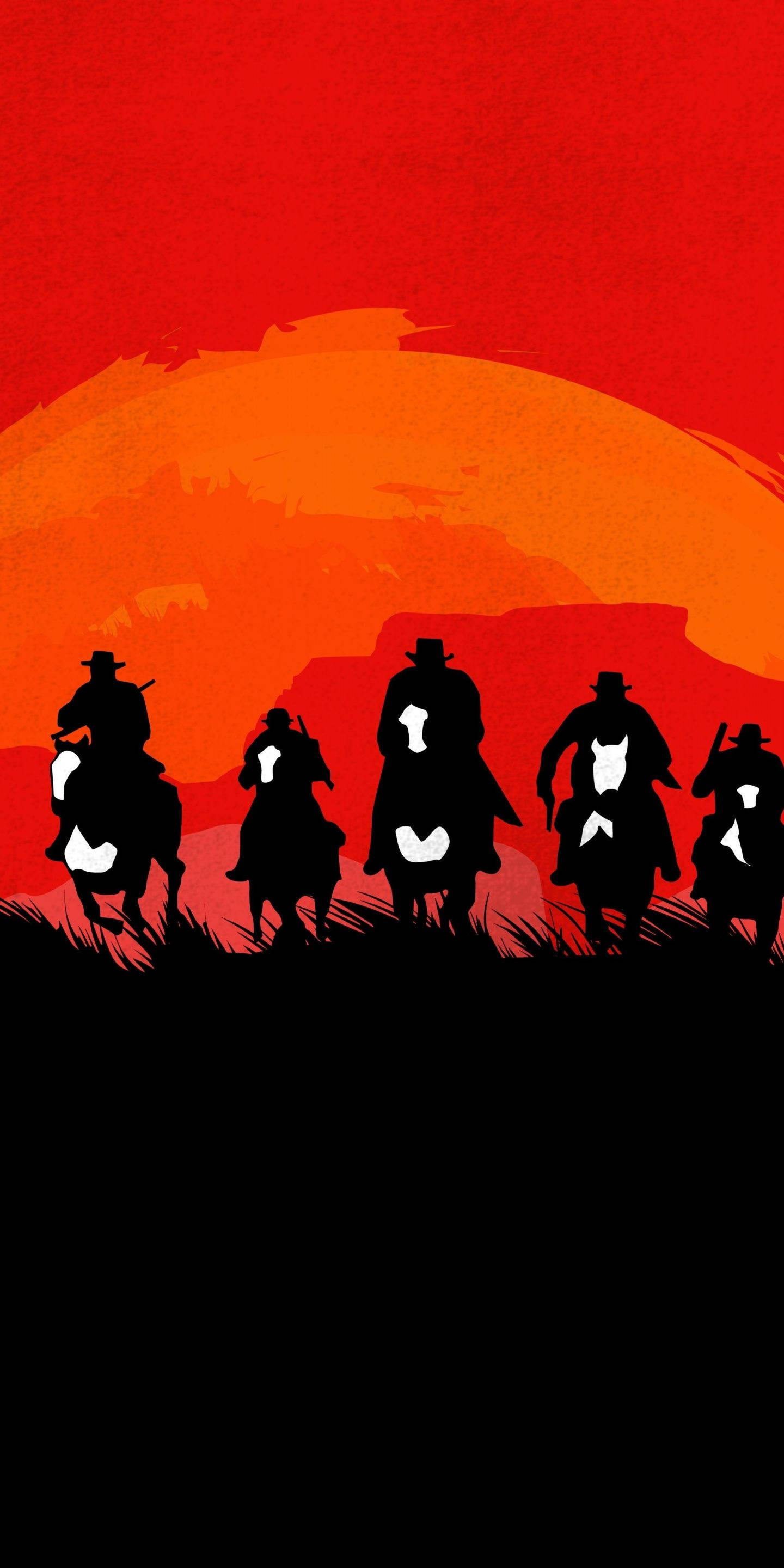 Red Dead Redemption 2, cowboys, horseback, 2K Phone Wallpaper