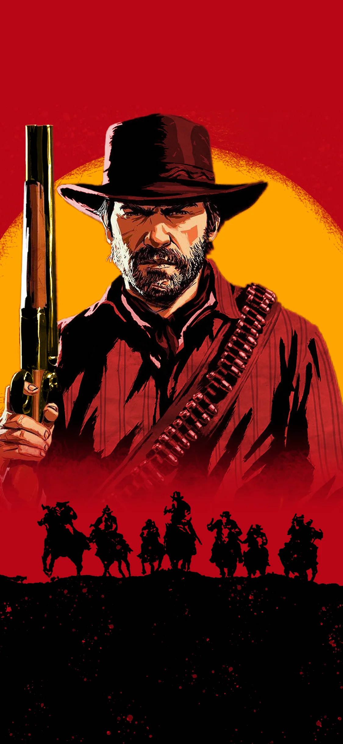 Red Dead Redemption II, cowboy, rifle, Full HD Phone Wallpaper