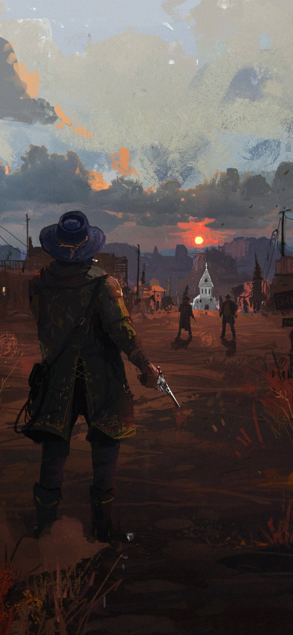 Red Dead Redemption II, cowboy, wide-brimmed hat, 2K Phone Wallpaper