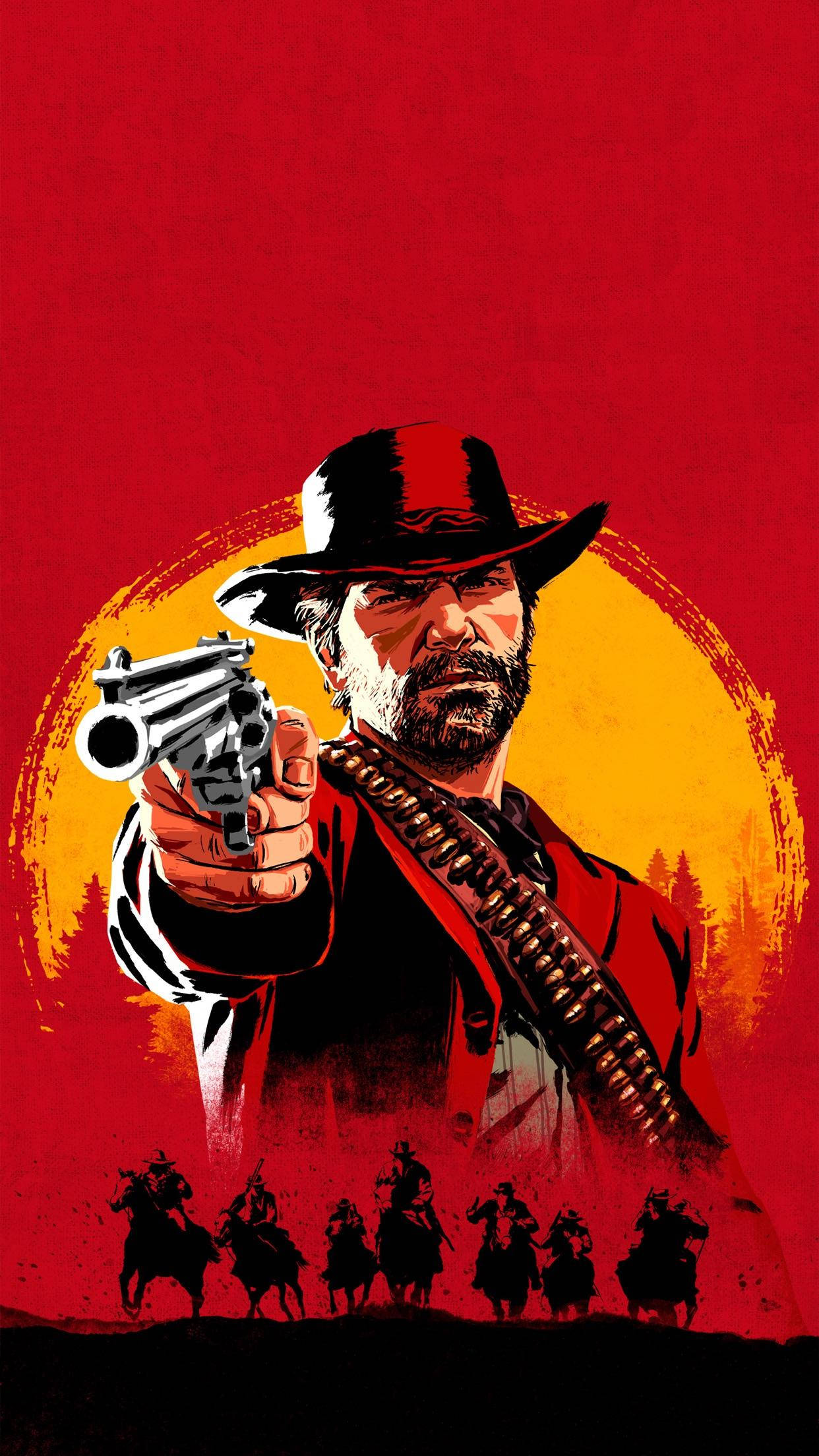 Red Dead Redemption II, cowboy, red coat, Full HD Phone Wallpaper