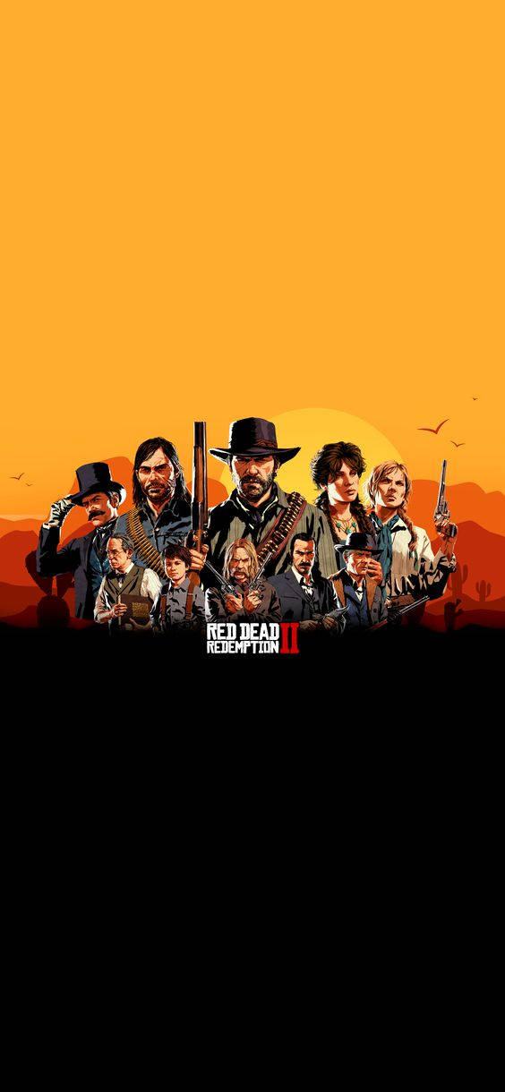 Red Dead Redemption II, cowboys, outlaws, SD Phone Wallpaper