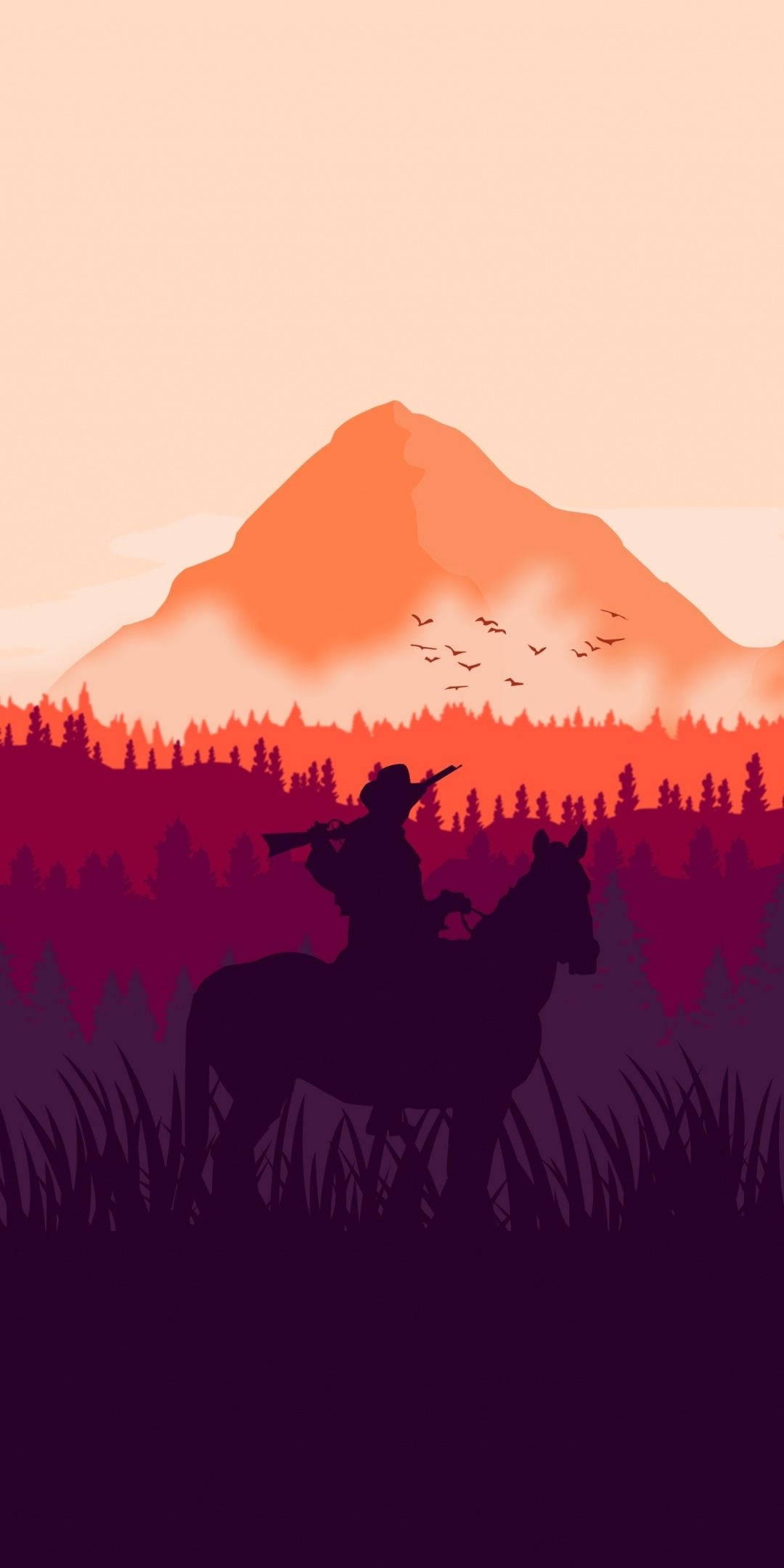 Red Dead Redemption II, cowboy, horseback, Full HD Phone Wallpaper