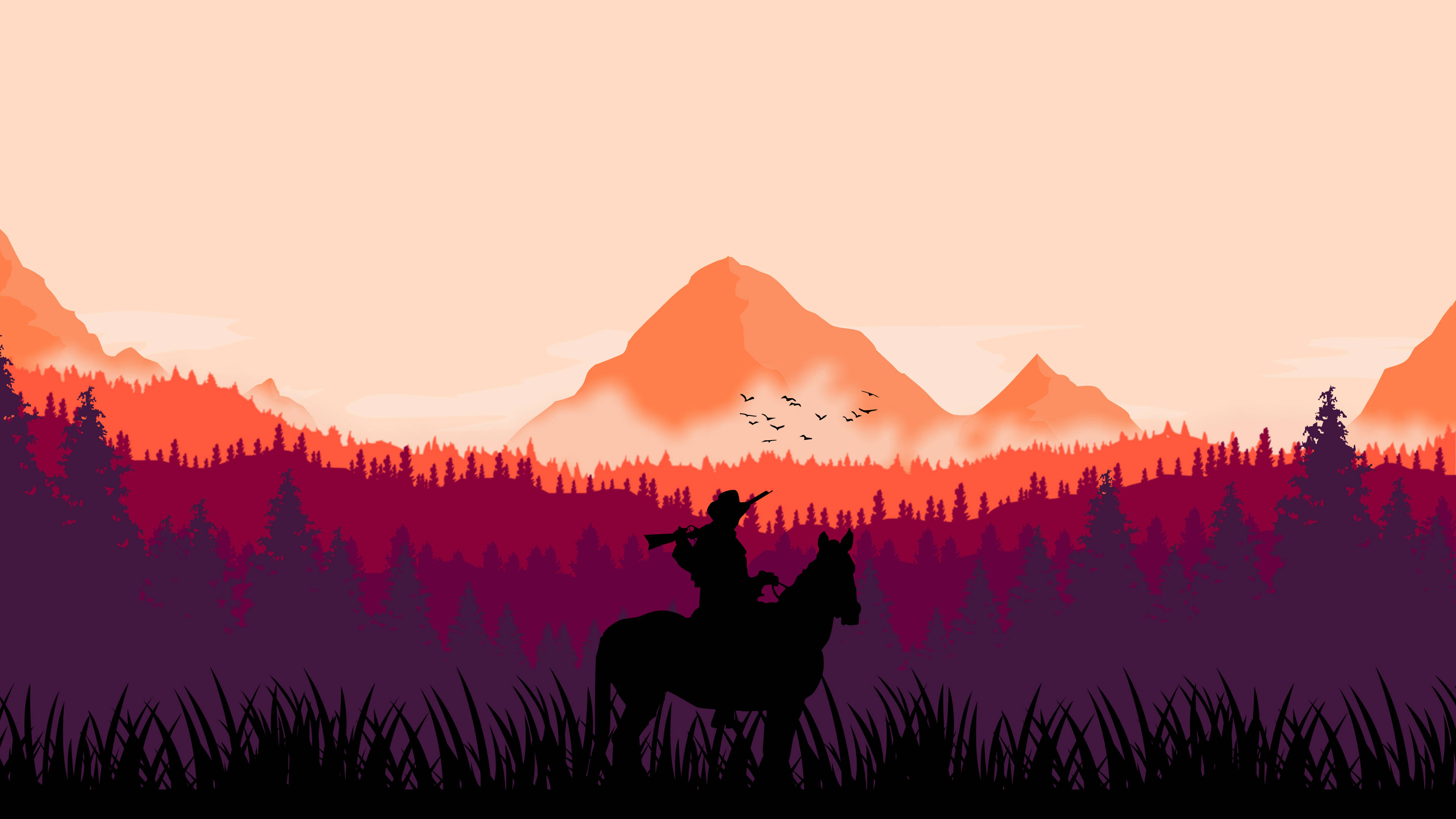 Red Dead Redemption 2, cowboy, horseback, 4K Desktop Wallpaper