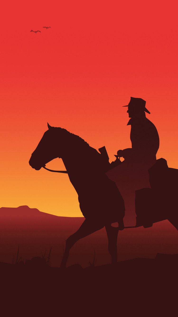 Red Dead, iPhone, gradient, HD Phone Wallpaper