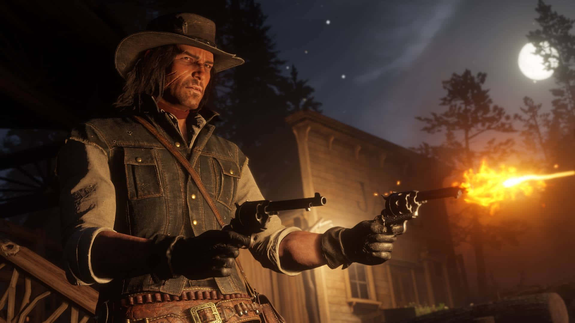 Red Dead Redemption, cowboy, revolvers, Full HD Desktop Wallpaper