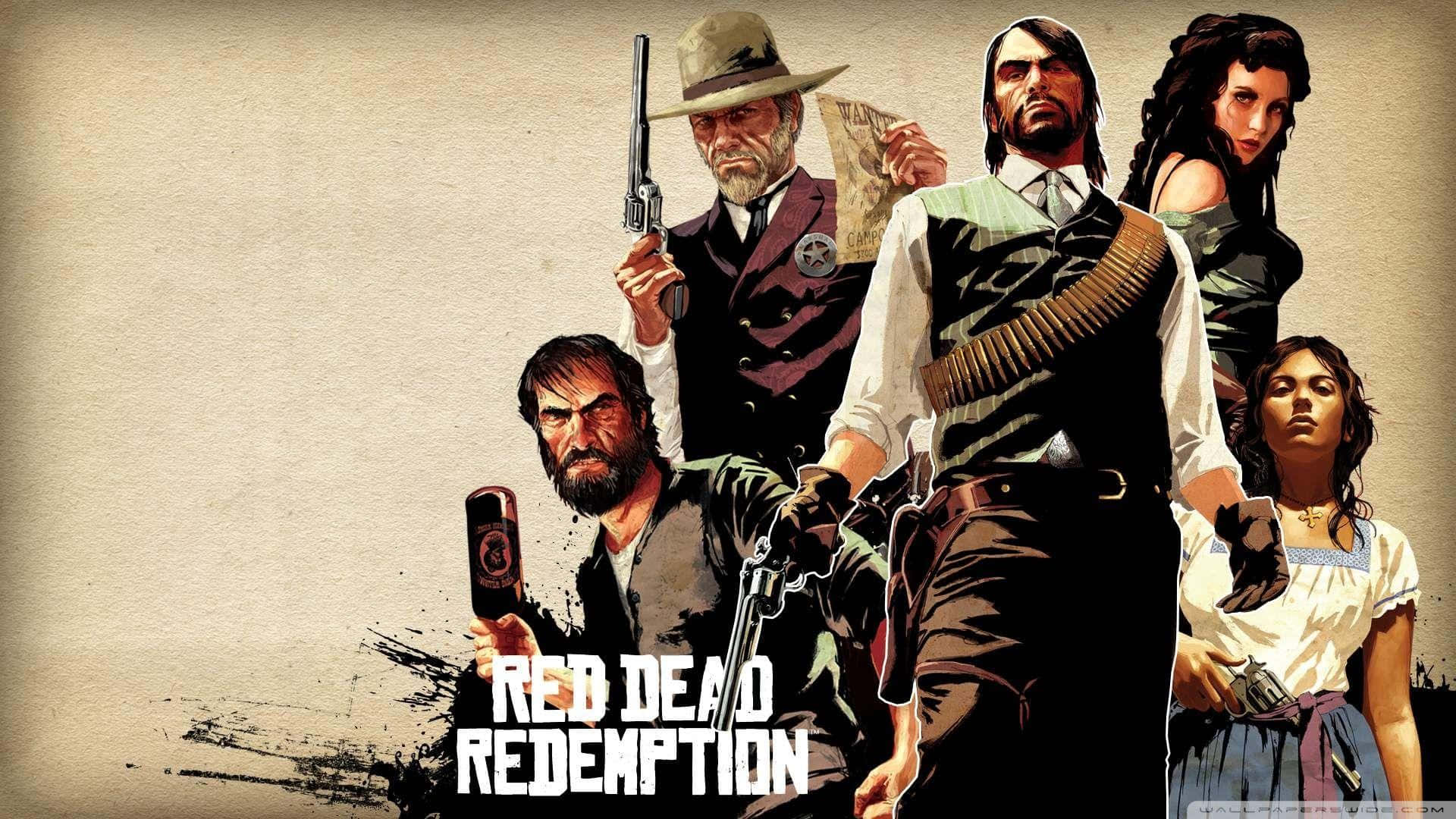 Red Dead Redemption, cowboys, woman, Full HD Desktop Wallpaper