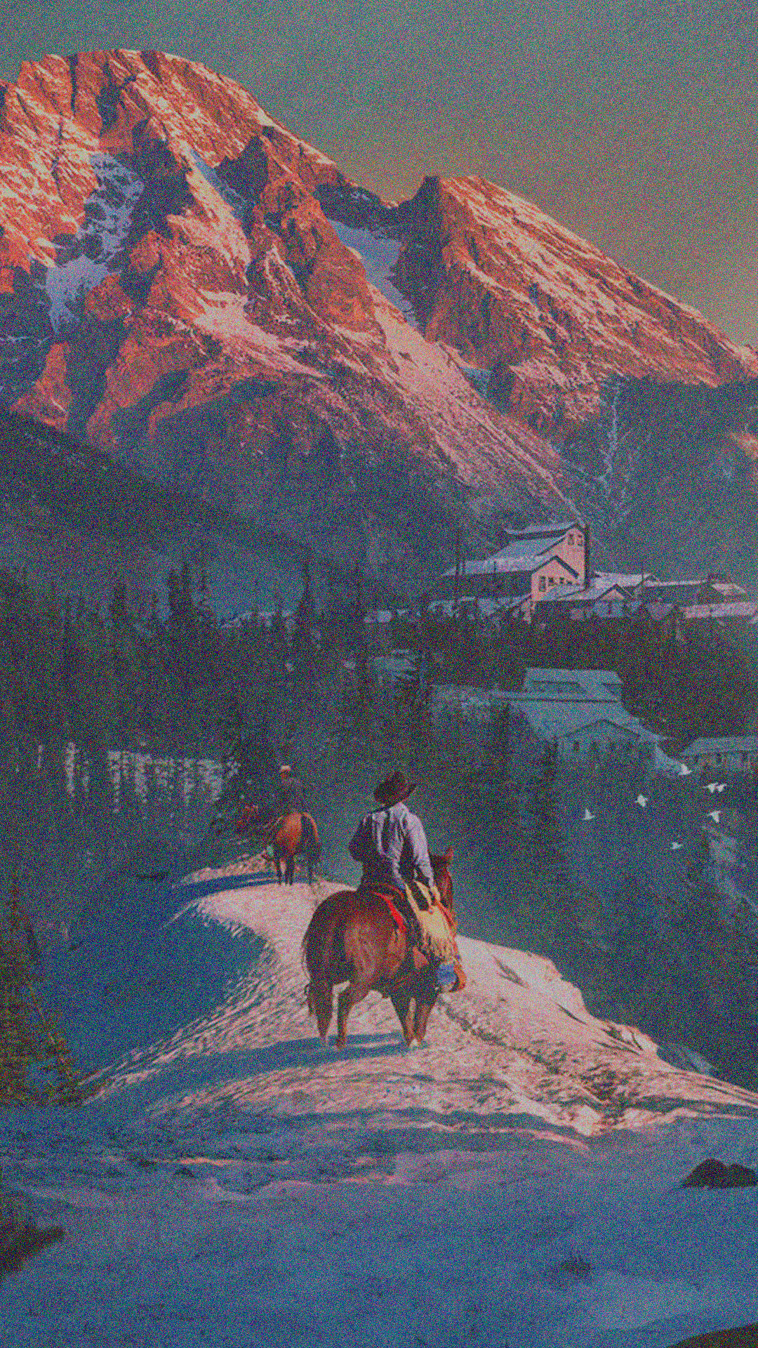 Red Dead Redemption, snowy mountains, horseback, Full HD Phone Wallpaper
