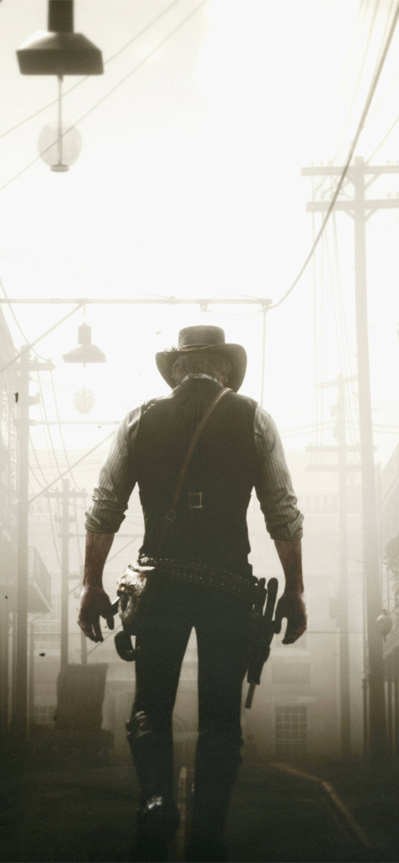 Red Dead Redemption 2, cowboy, hat, 2K Phone Wallpaper