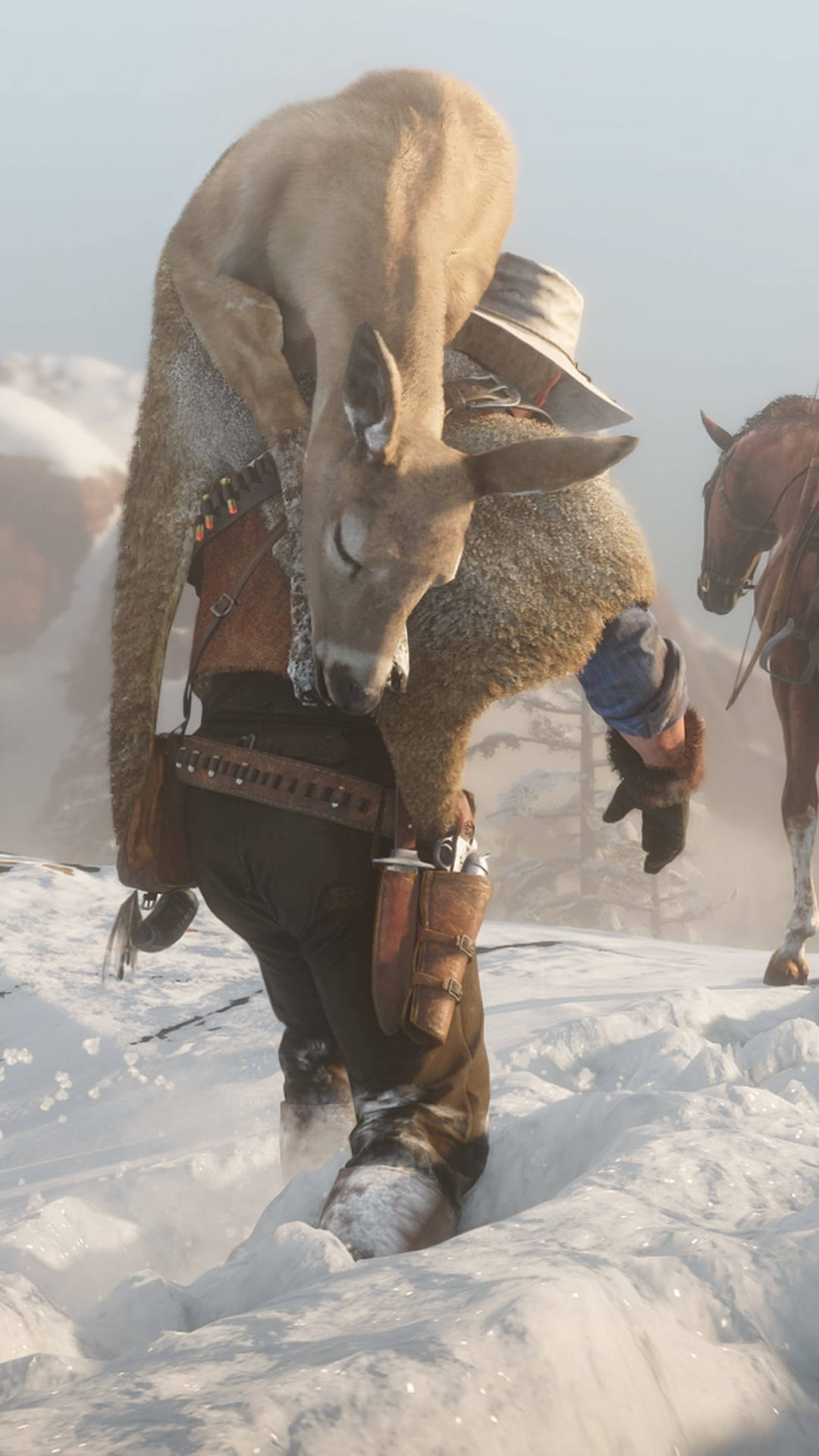 Red Dead Redemption, cowboy, deer, Full HD Phone Wallpaper