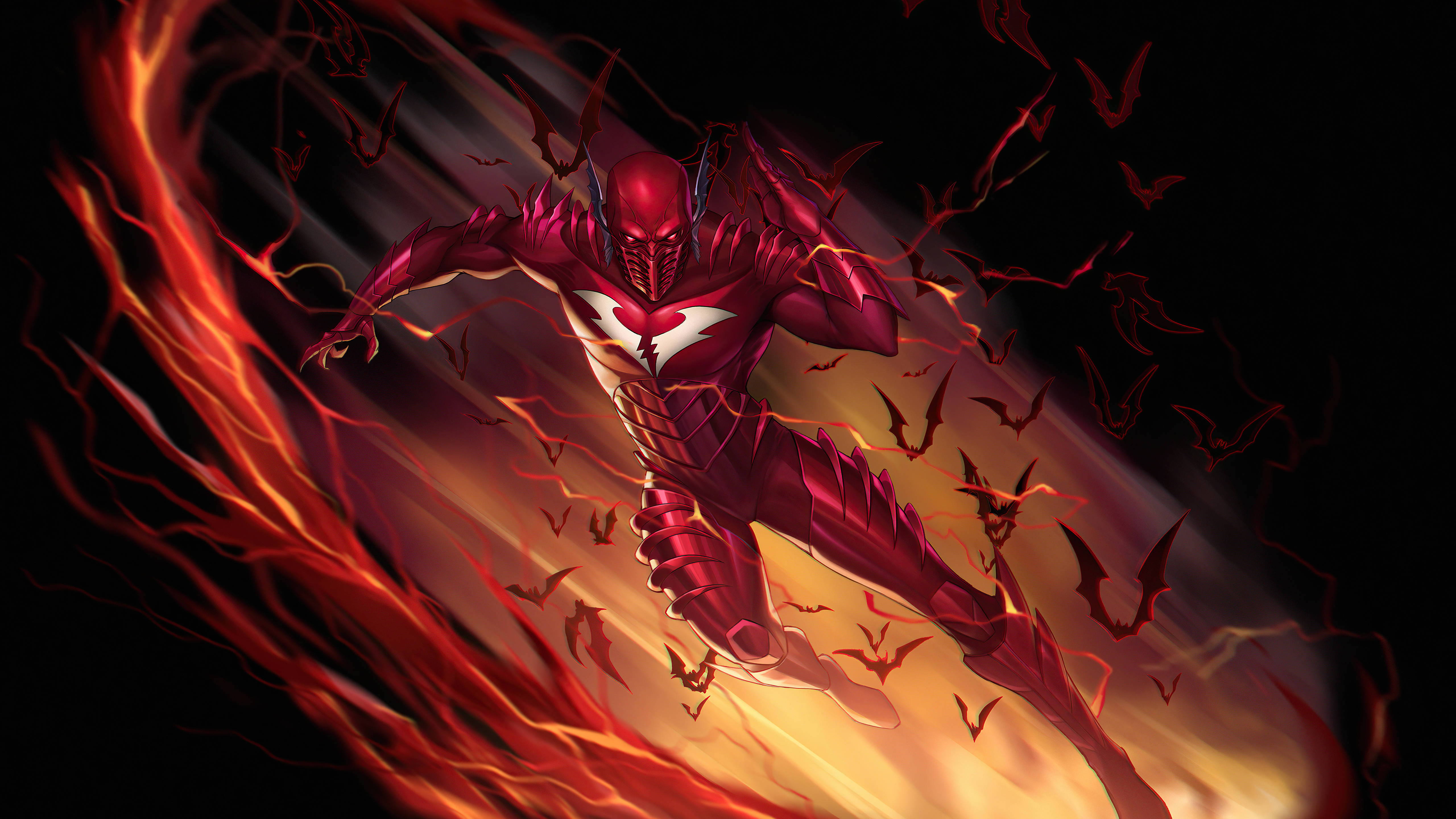 Red Death, super speed, bats, 5K Desktop Wallpaper