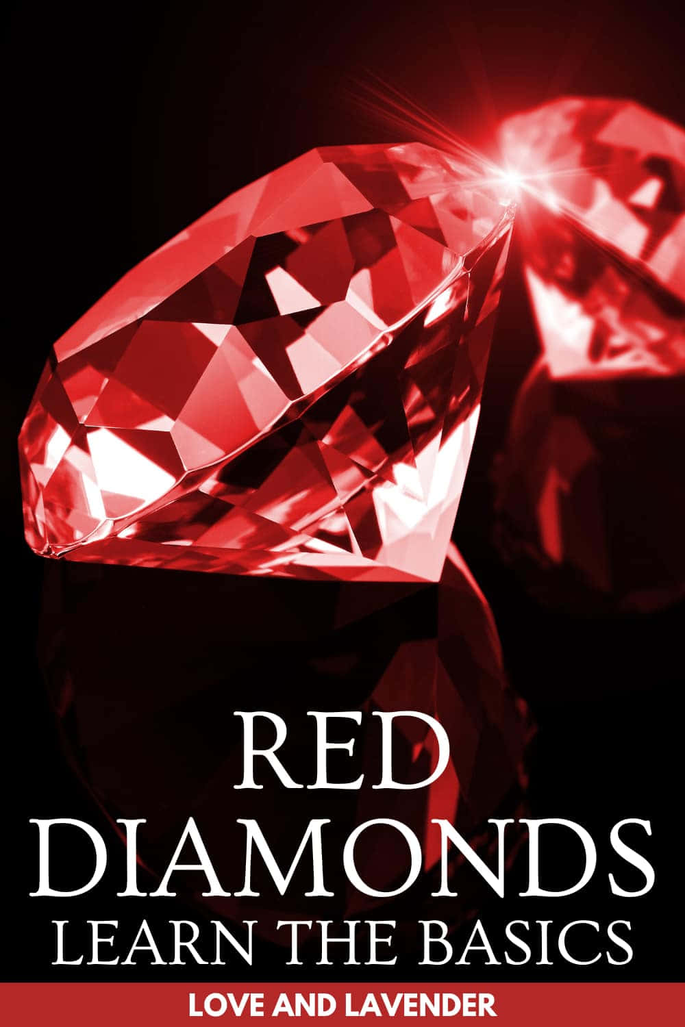 red diamond, black background, sharp facets, HD Phone Wallpaper