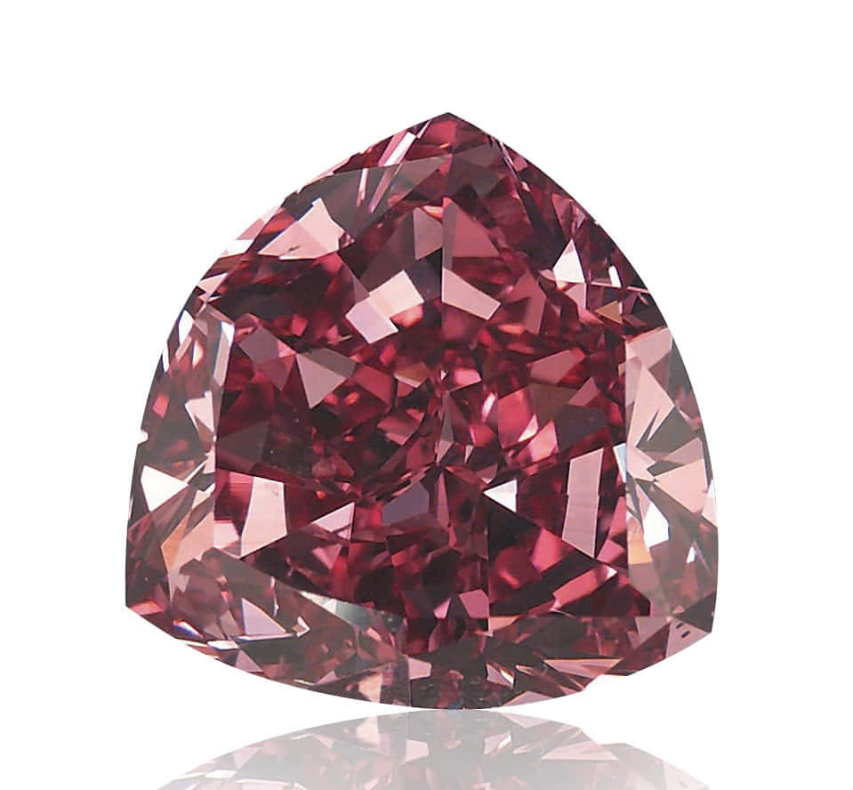 Red Diamond, pear-shaped pink diamond, intricate facets, SD Desktop Wallpaper