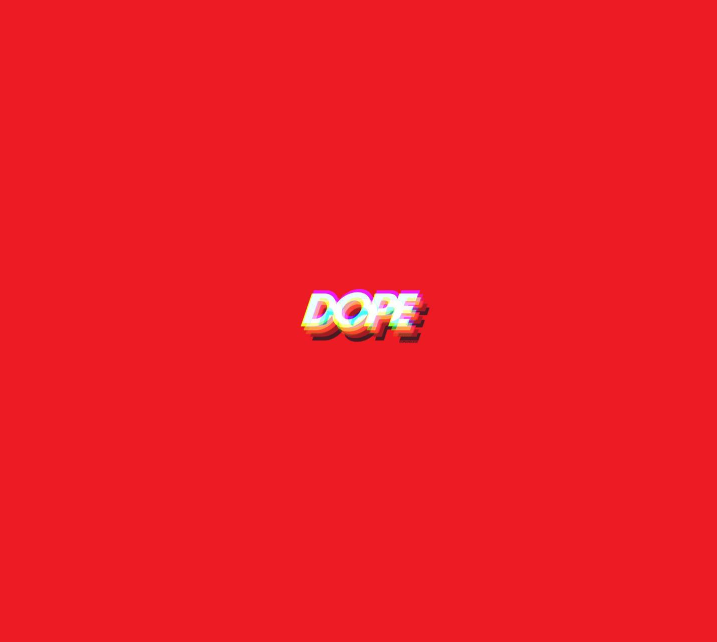 Red Dope, glitch font, bold red background, HD Desktop Wallpaper