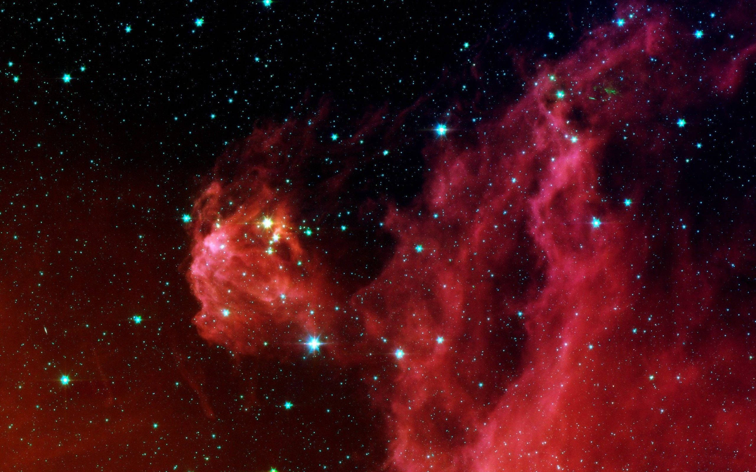 Red Dope, vibrant red, teal, 2K Desktop Wallpaper