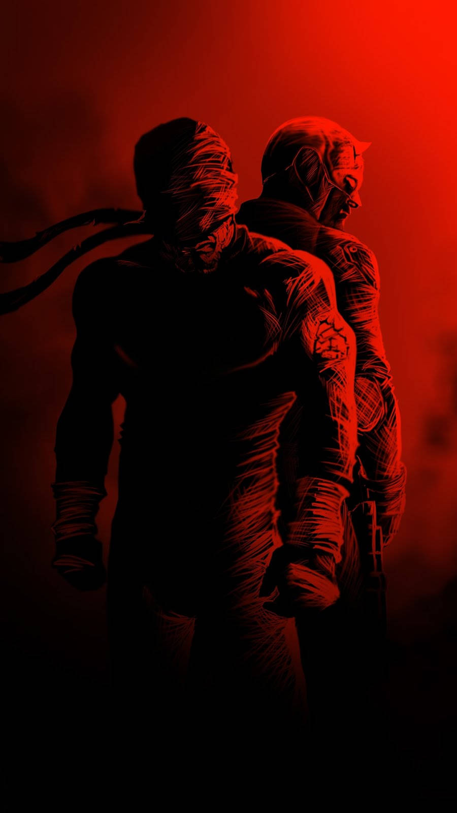 Red Dope, red light, masked vigilantes, HD Phone Wallpaper