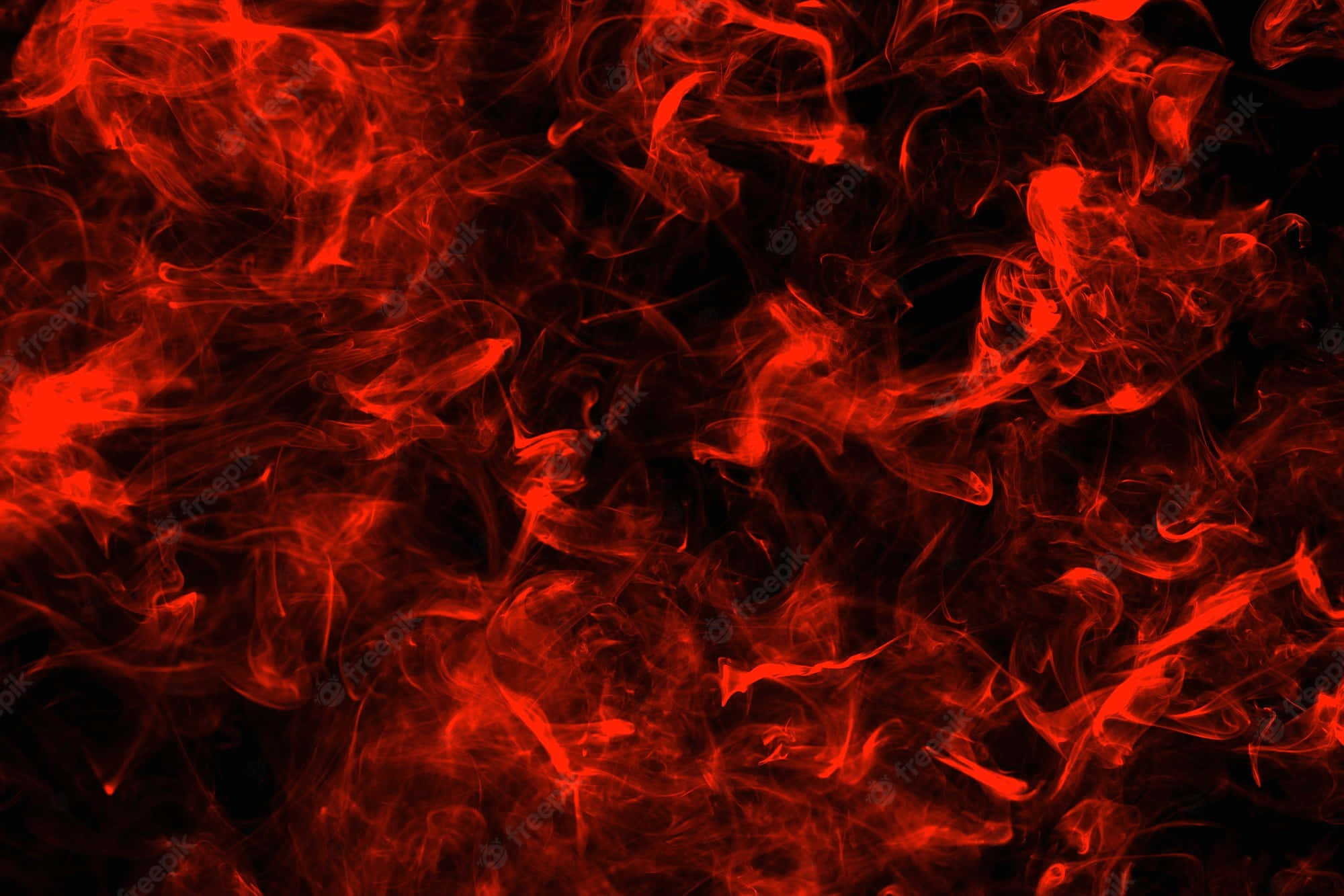Red Flower Aesthetic, vibrant red smoke, deep black background, Full HD Desktop Wallpaper