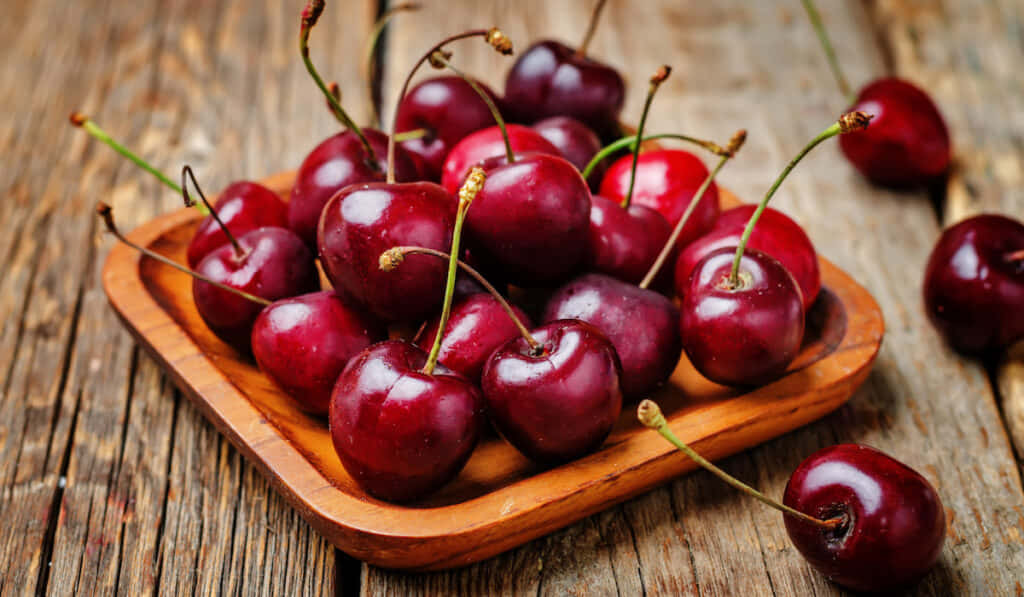 Red Fruit, cherries, stems, SD Desktop Wallpaper