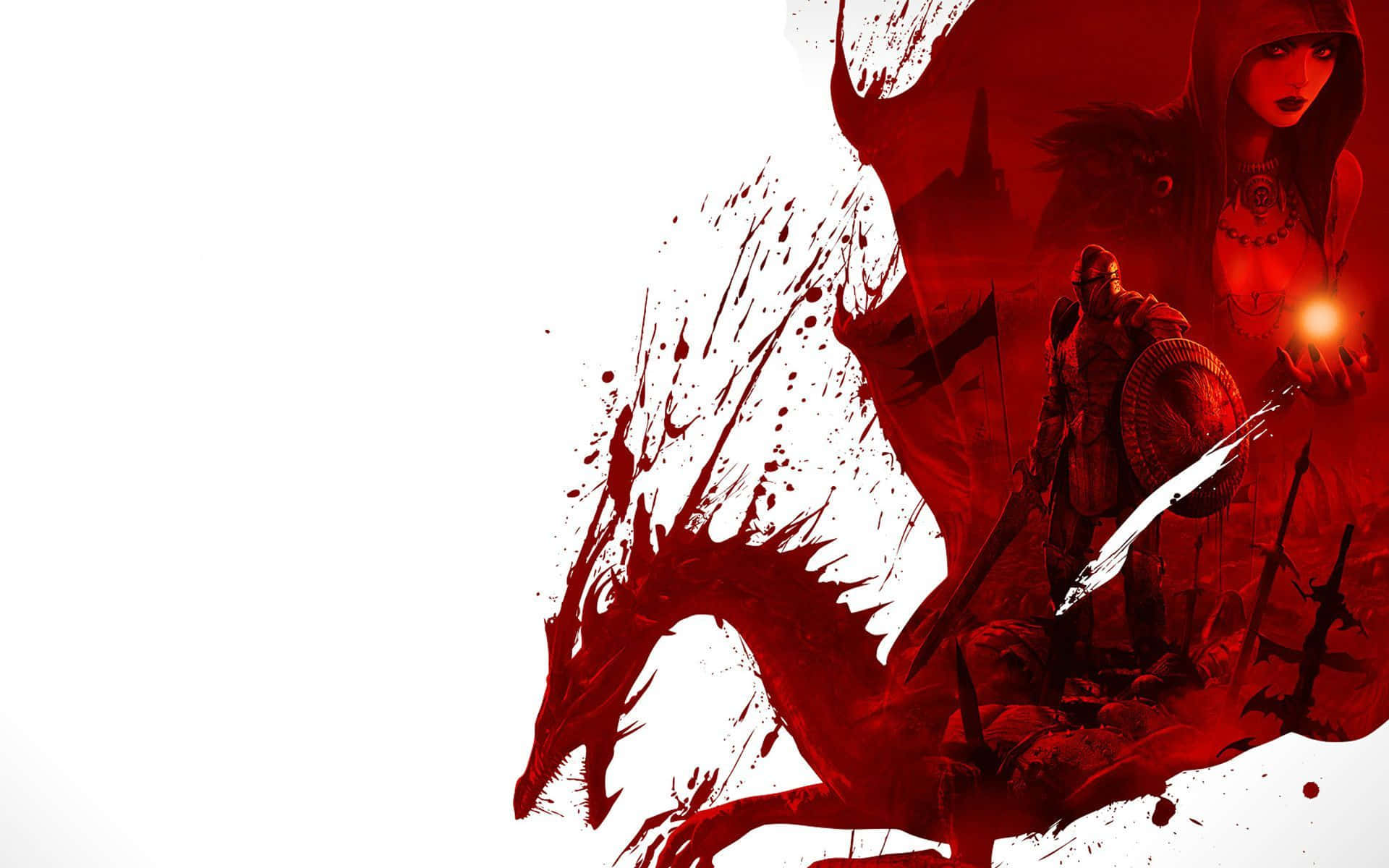 Red Gaming, warrior, hooded figure, Full HD Desktop Wallpaper