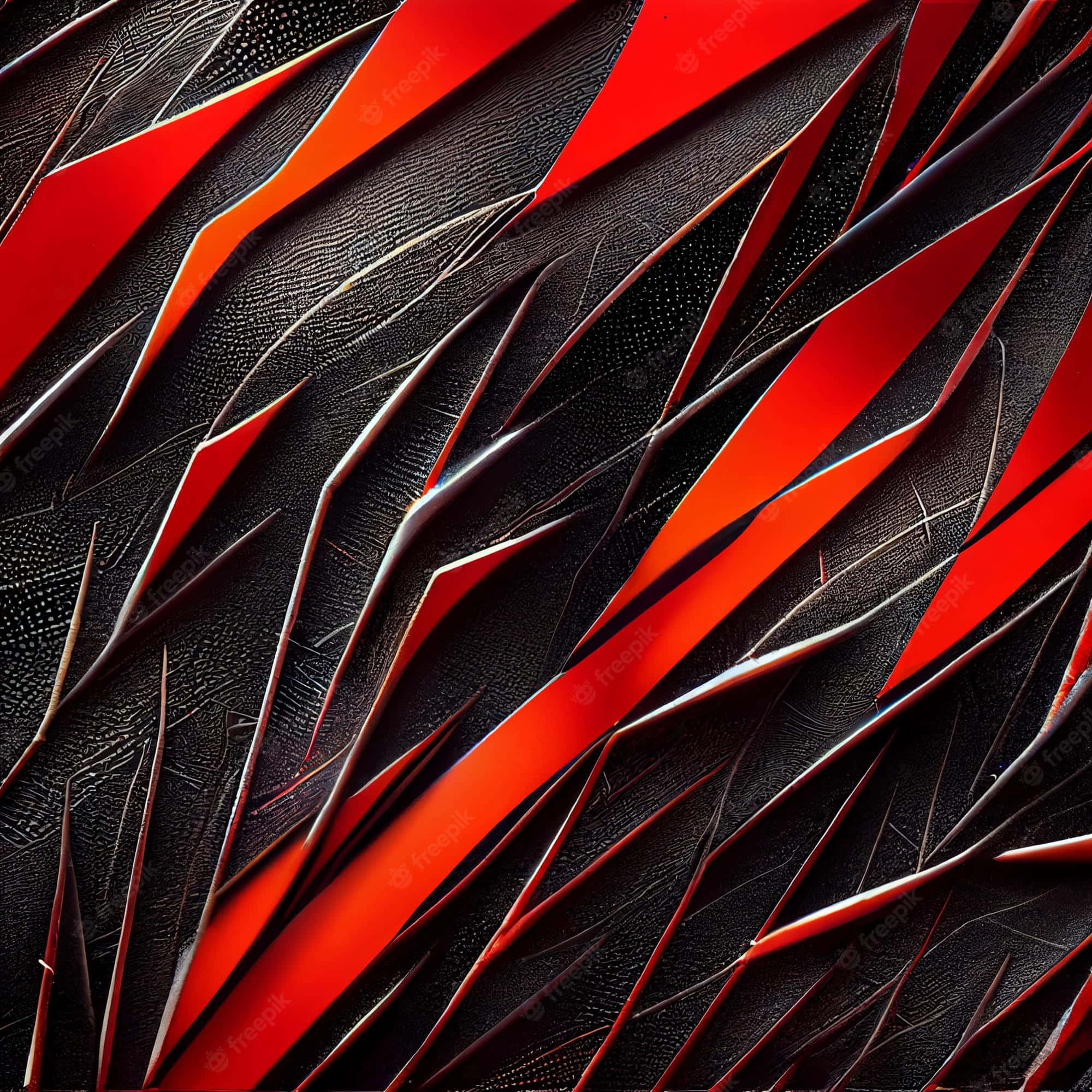 Red Gaming, vibrant red, geometric shards, Full HD Desktop Wallpaper