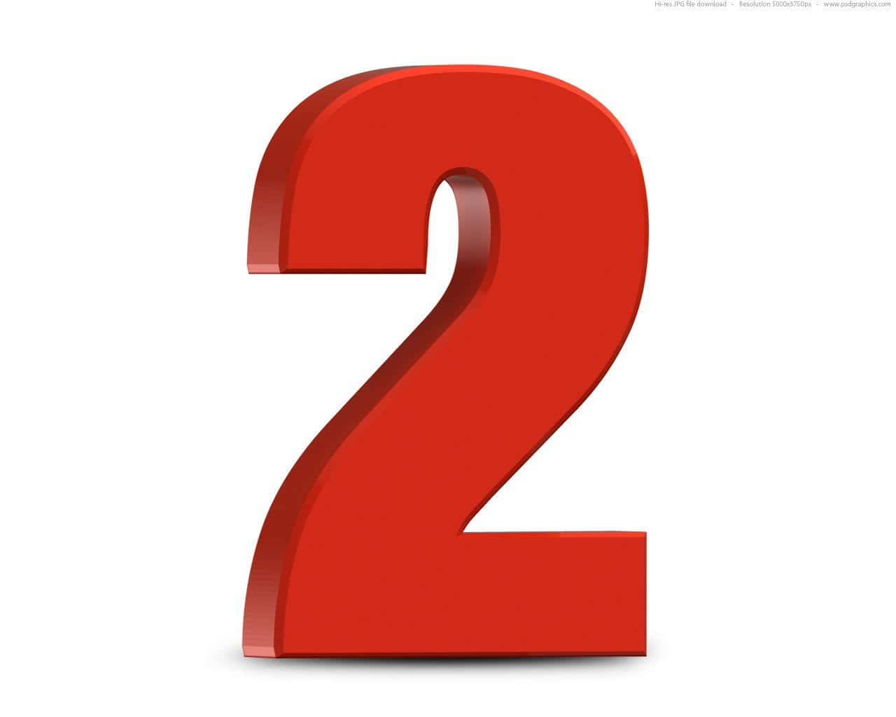Giant Number Simple 2 Red, red, 3d number two, HD Desktop Wallpaper