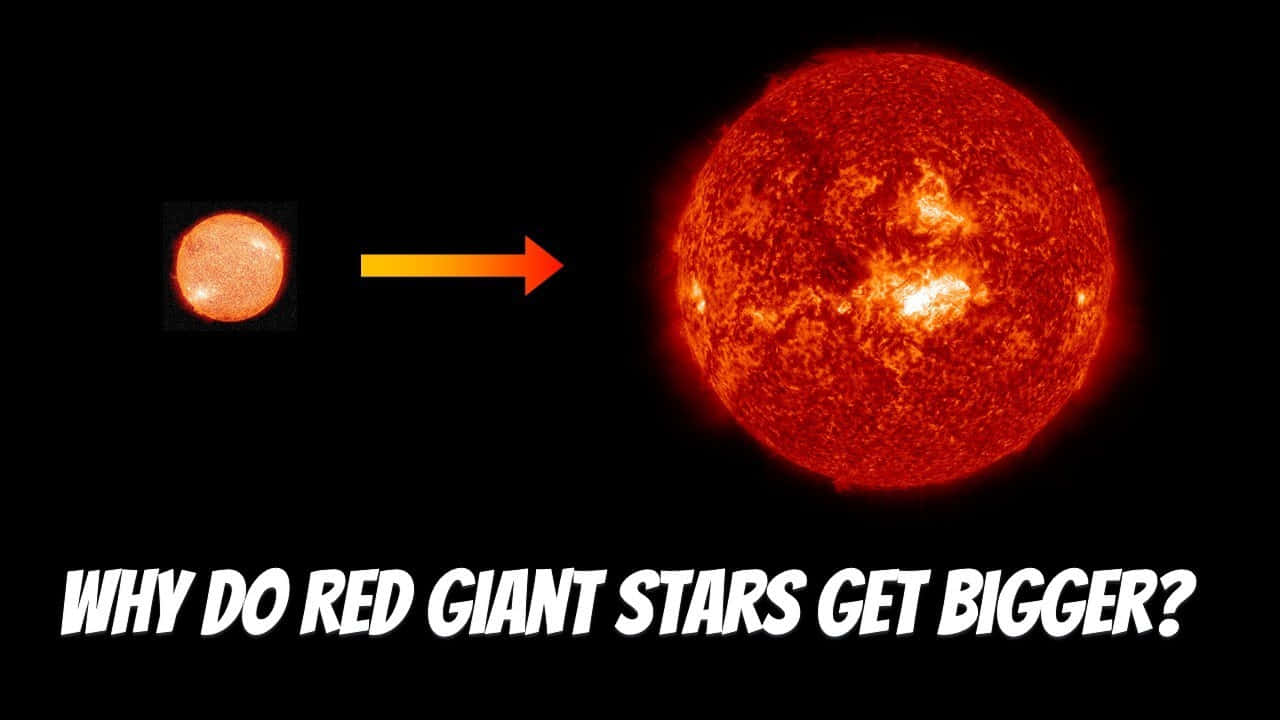 Red Giant, orange star, black background, HD Desktop Wallpaper