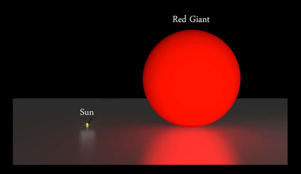 Red Giant, Sun, black void, SD Desktop Wallpaper