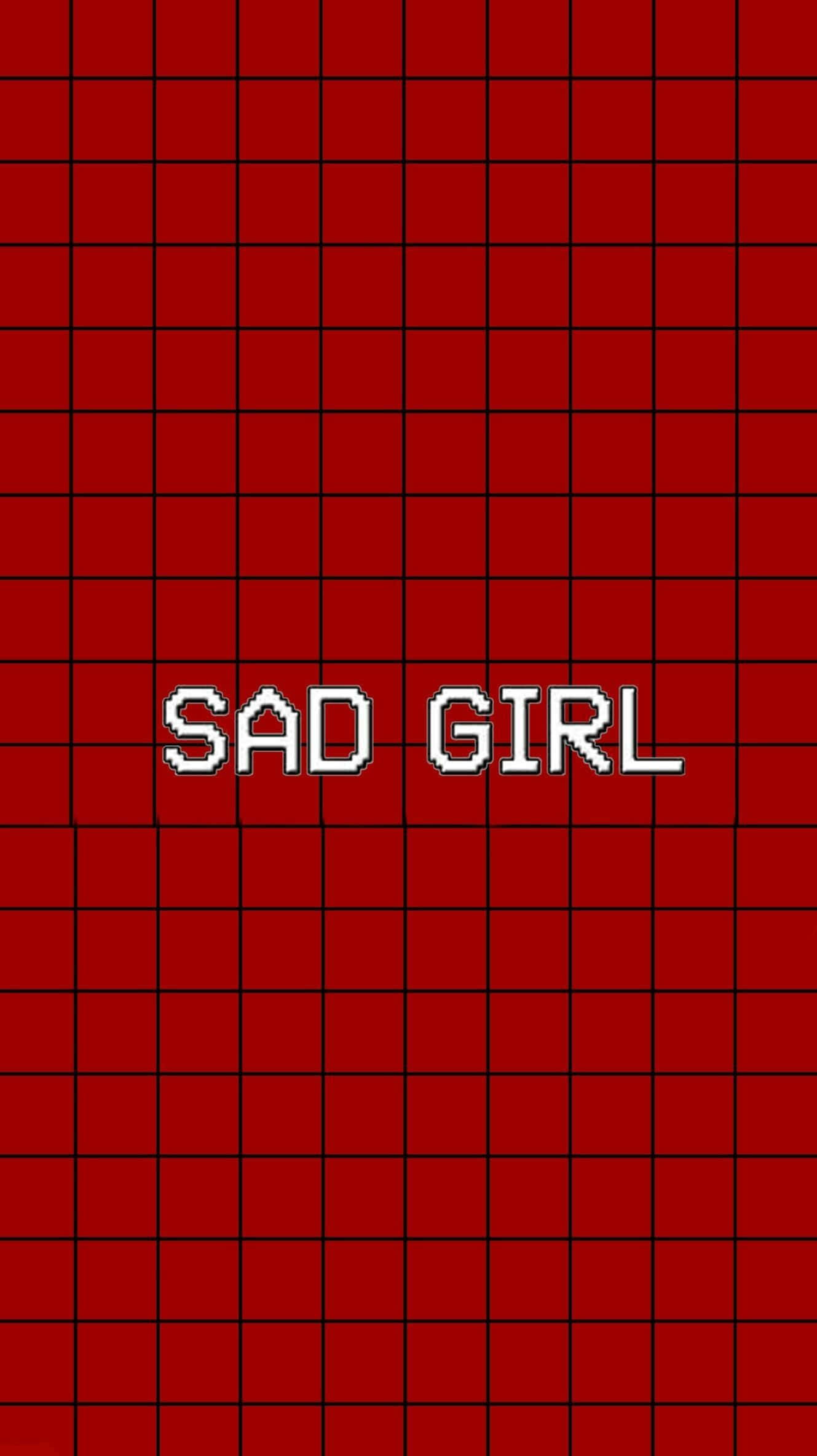 Red Grunge, sad girl, deep red, Full HD Phone Wallpaper