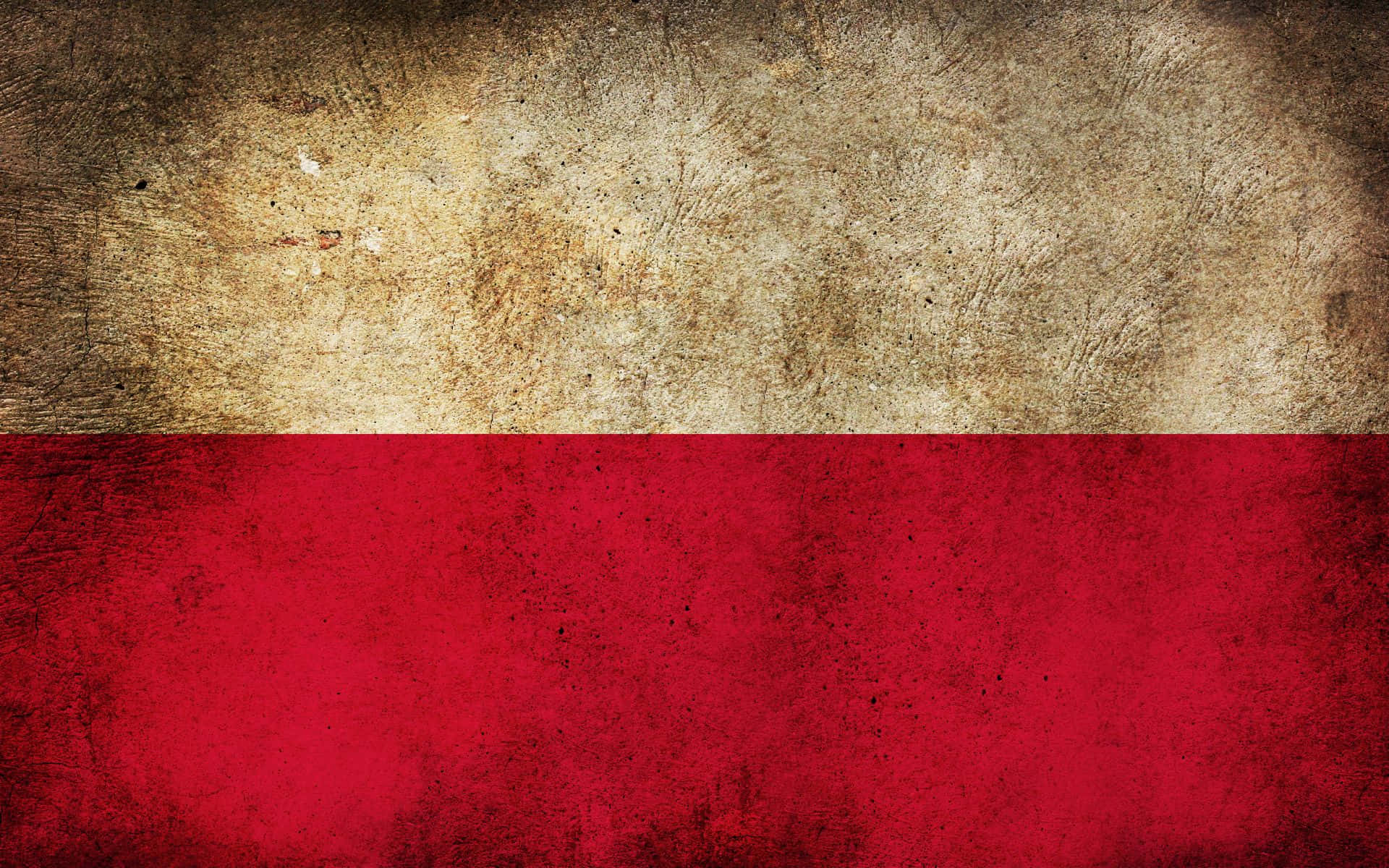 Red Grunge, Polish flag, textured red and white horizontal stripe design, Full HD Desktop Wallpaper