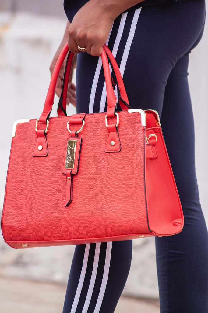 red handbag, vibrant red, textured, SD Phone Wallpaper