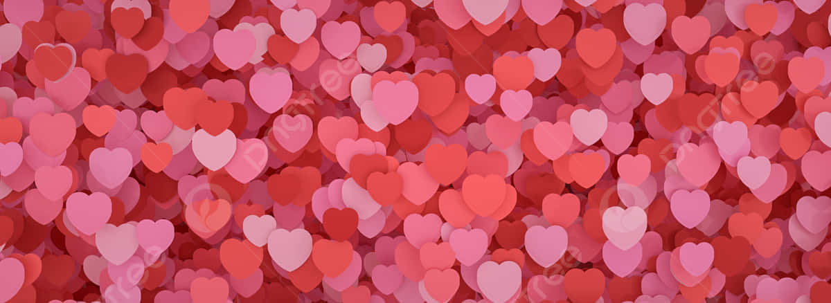 Red Heart, soft pinks, reds, SD Desktop Wallpaper