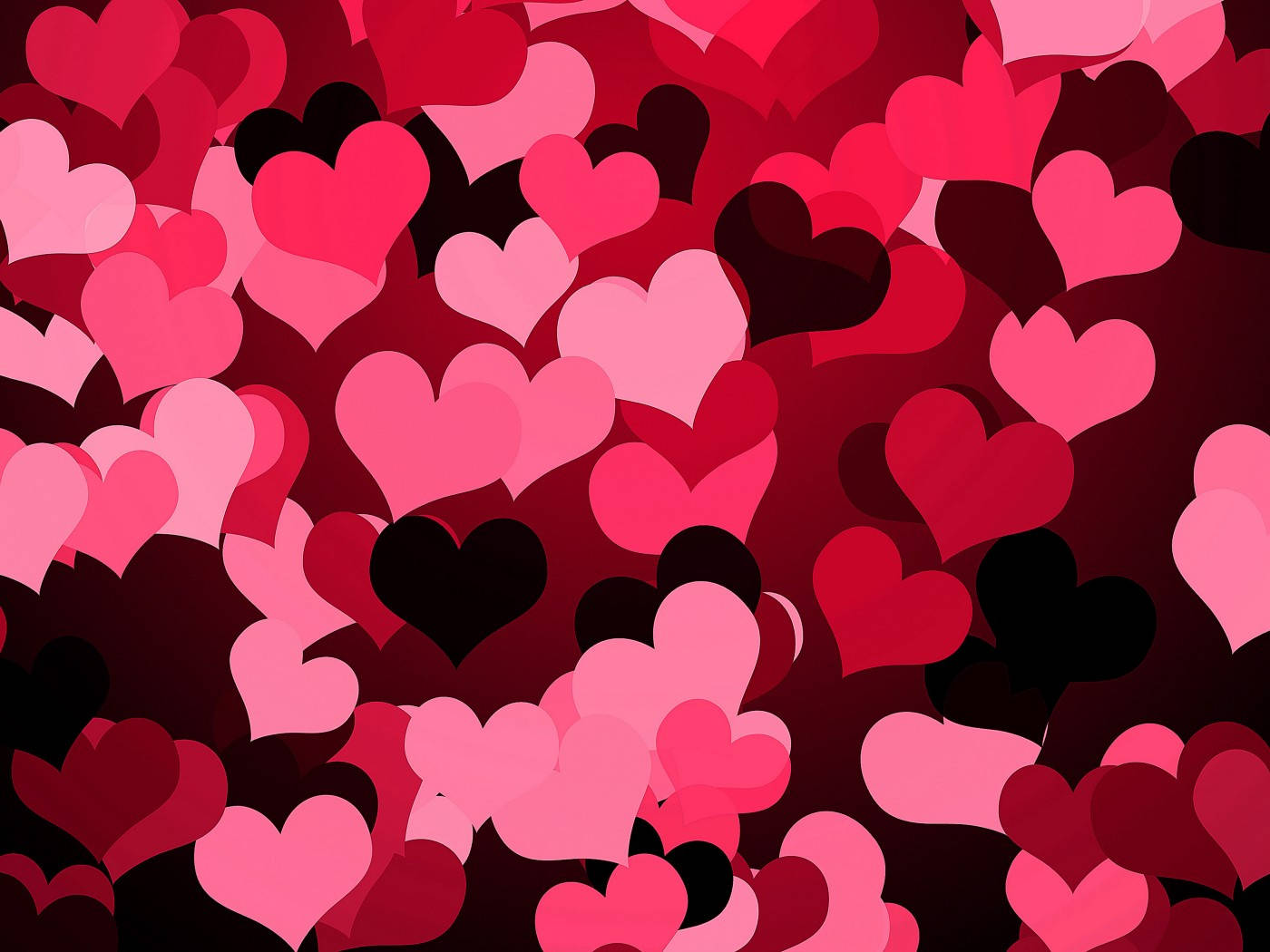 Tumblr Valentines Day, Red Heart, shades of pink red, HD Desktop Wallpaper