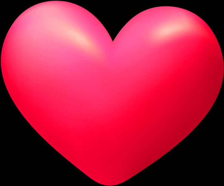 glossy red heart, vibrant pink and red, gradient, SD Desktop Wallpaper