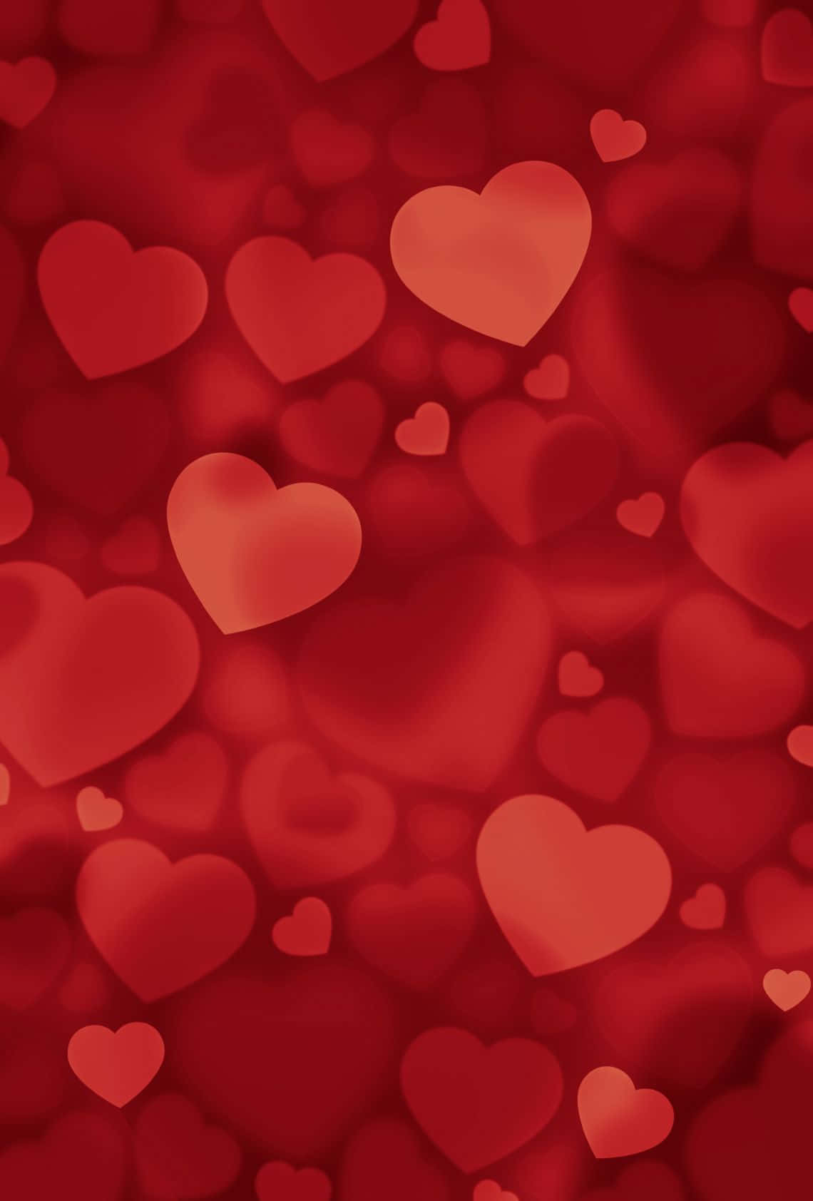 Red Heart, glowing red hearts, deep crimson backdrop, HD Phone Wallpaper