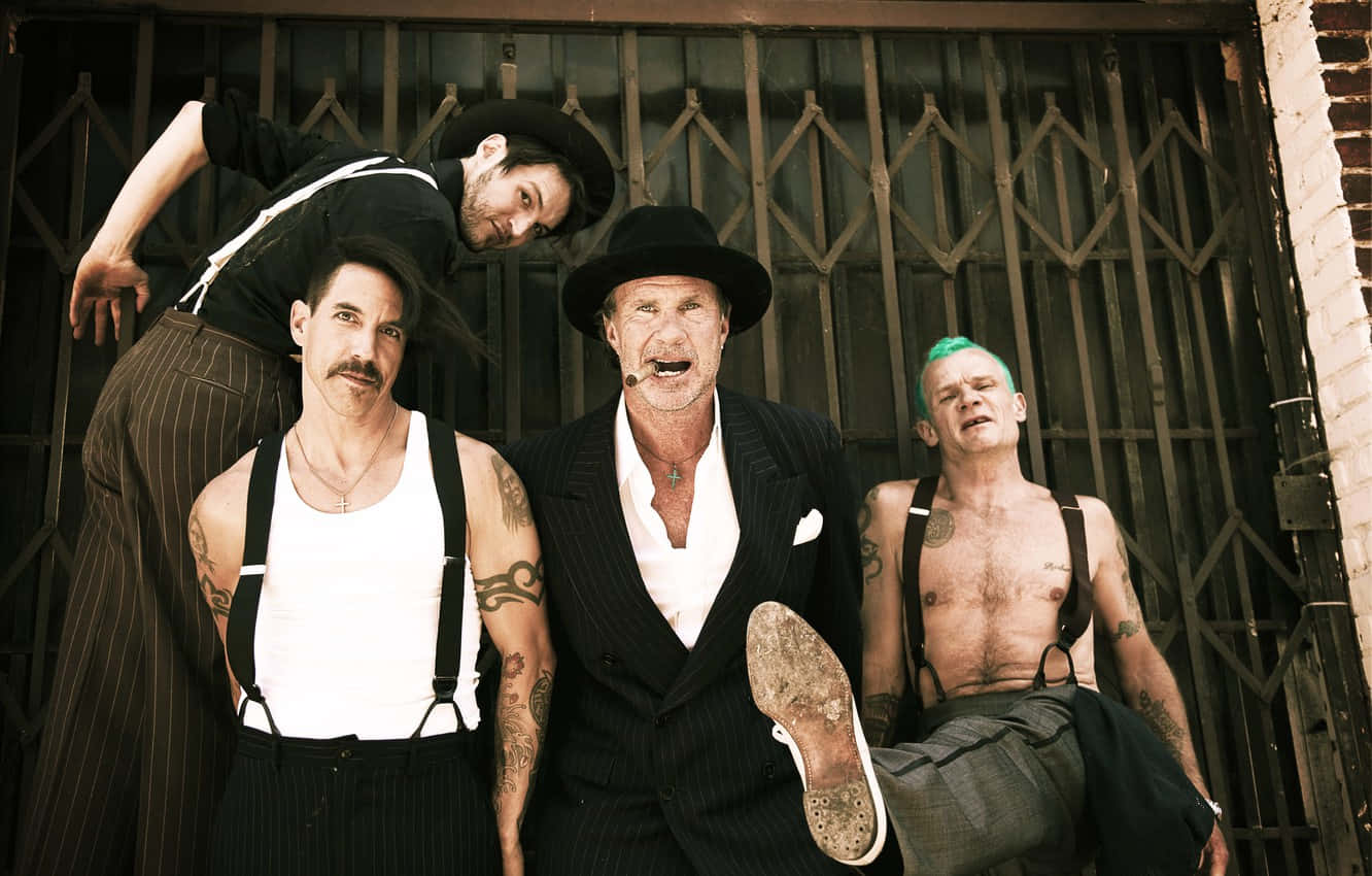 Red Hot Chili Peppers, suspenders, suits, HD Desktop Wallpaper