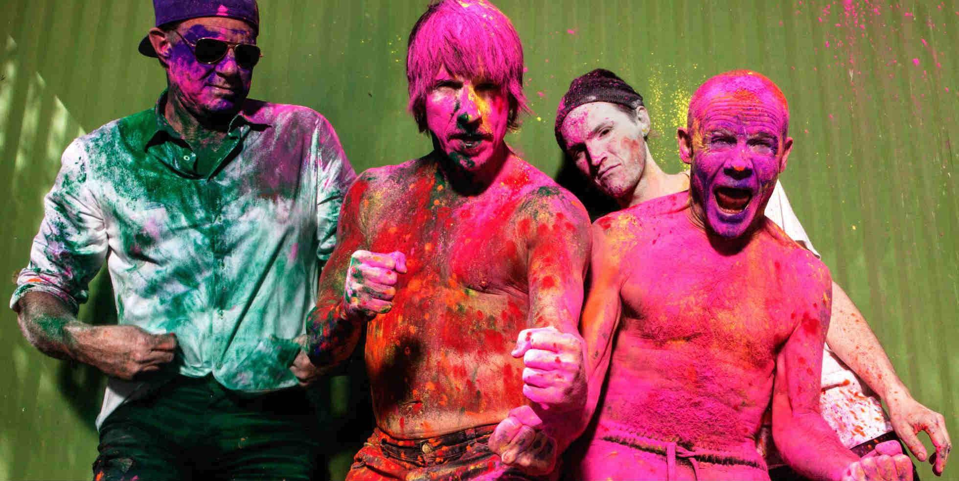 Red hot chili peppers, holi festival, vibrant pink, Full HD Desktop Wallpaper
