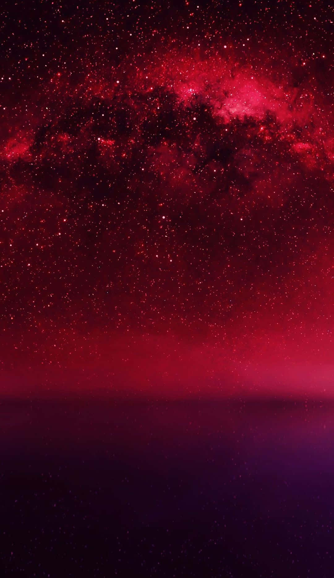 Red iPhone X, red galaxy, glowing stars, HD Phone Wallpaper