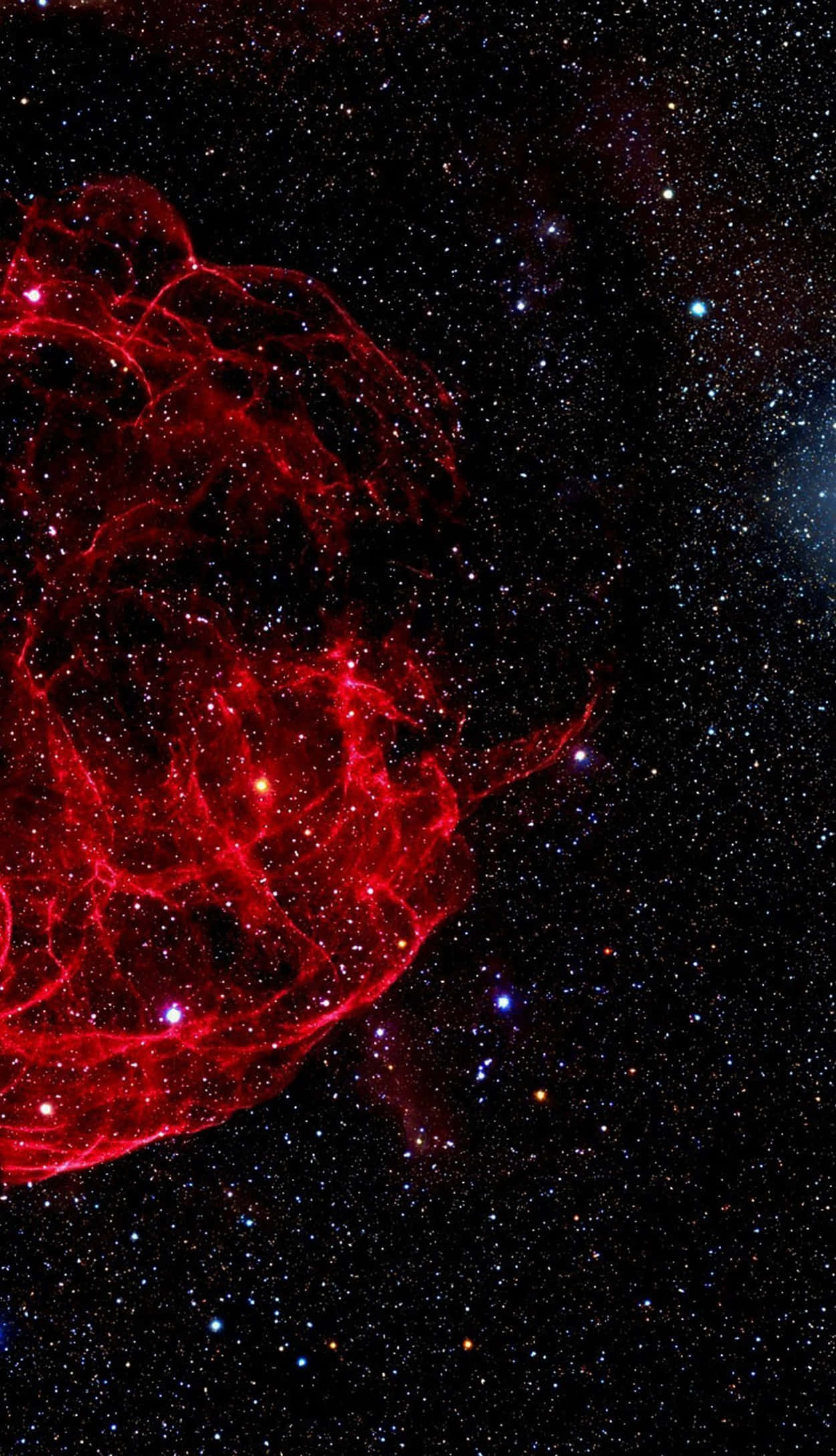Red iPhone X, vibrant red, nebula, Full HD Phone Wallpaper